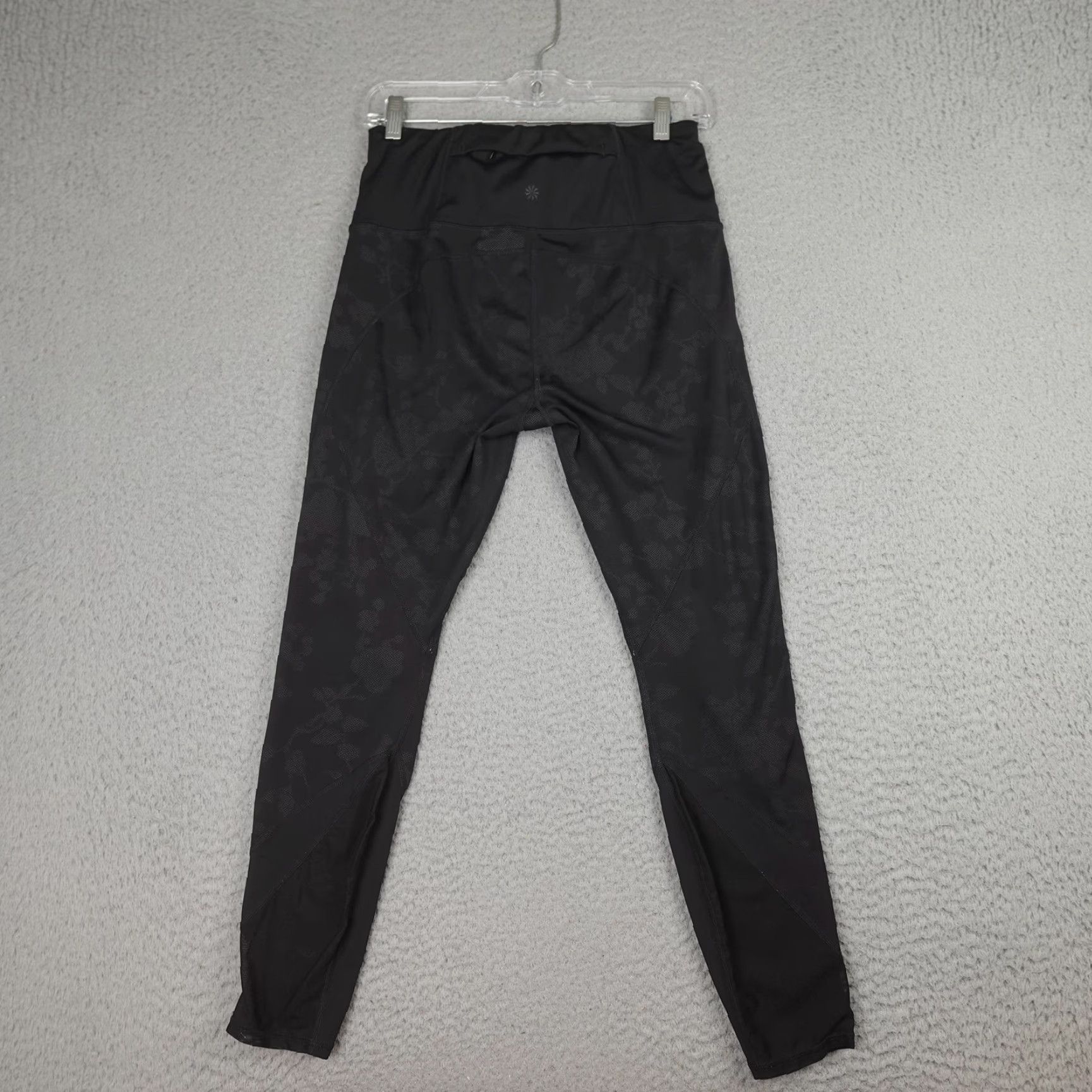 Athleta Athleta Leggings Womens M Black Floral High Rise Pocket Yoga Gym Stretch Size 32" / US 10 / IT 46 - 5 Thumbnail