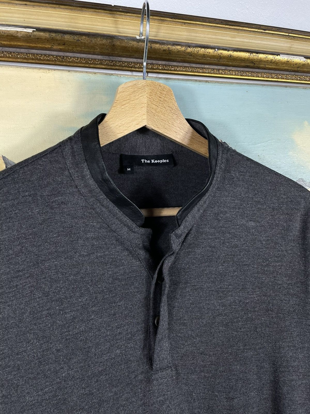 Designer × Japanese Brand × The Kooples Charcoal The Kooples Longsleeve Tee Button Ups Size US M / EU 48-50 / 2 - 5 Thumbnail