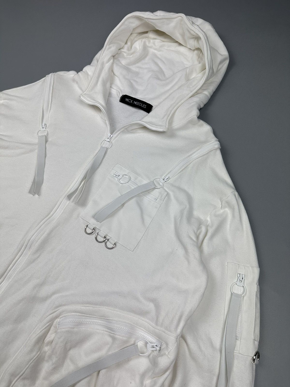 14th Addiction × If Six Was Nine Seditionaries Nick Needles Multiple Zips Off White Hoodies Size US XXL / EU 58 / 5 - 6 Thumbnail