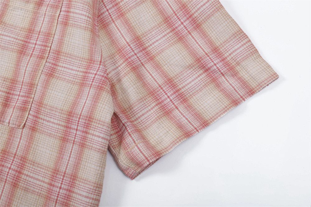 Japanese Brand × Vintage Men's American street distressed whisker loose plaid shirt Size US M / EU 48-50 / 2 - 6 Thumbnail