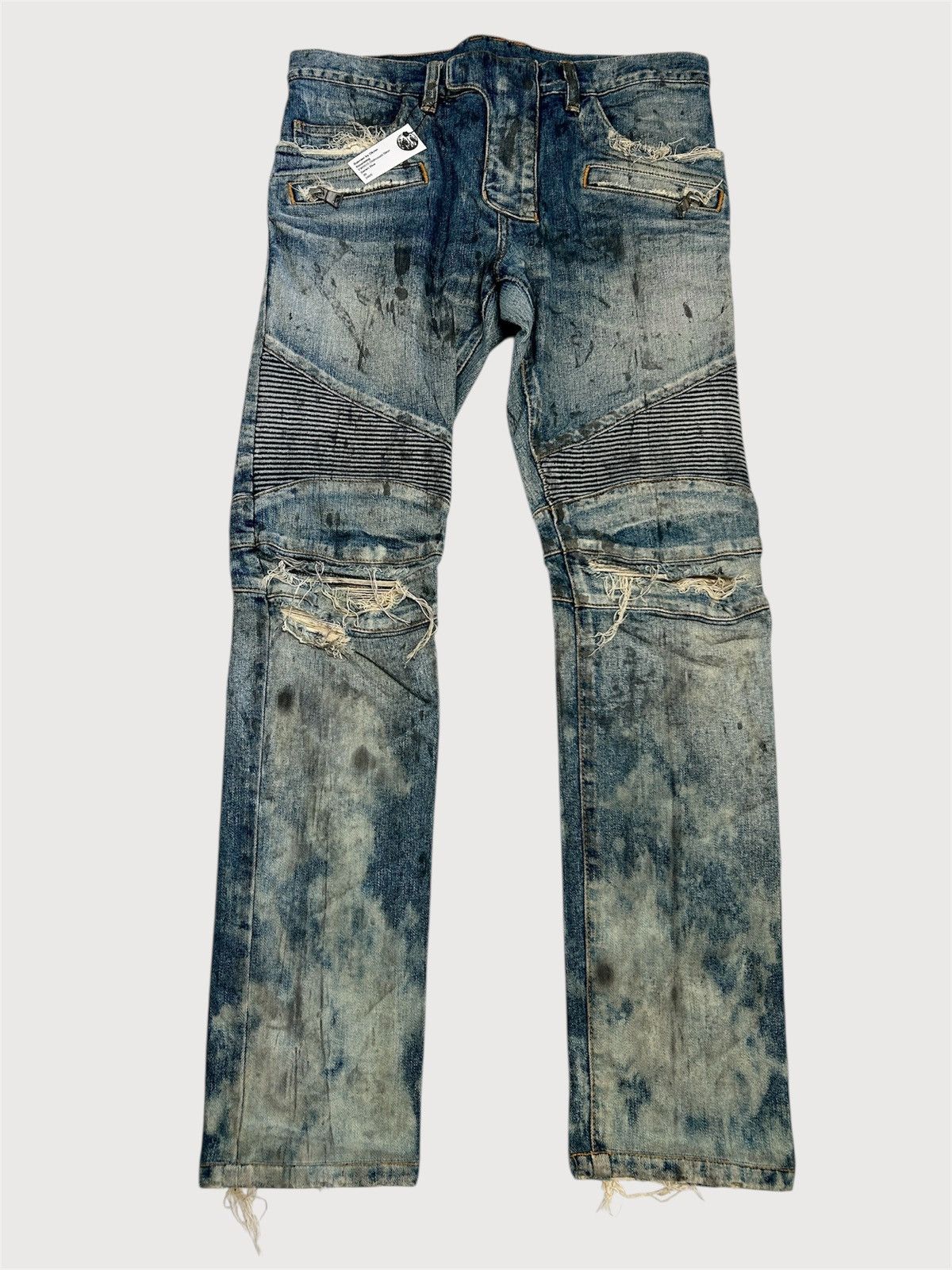 Balmain FW2015 Distressed Biker Denim | Grailed