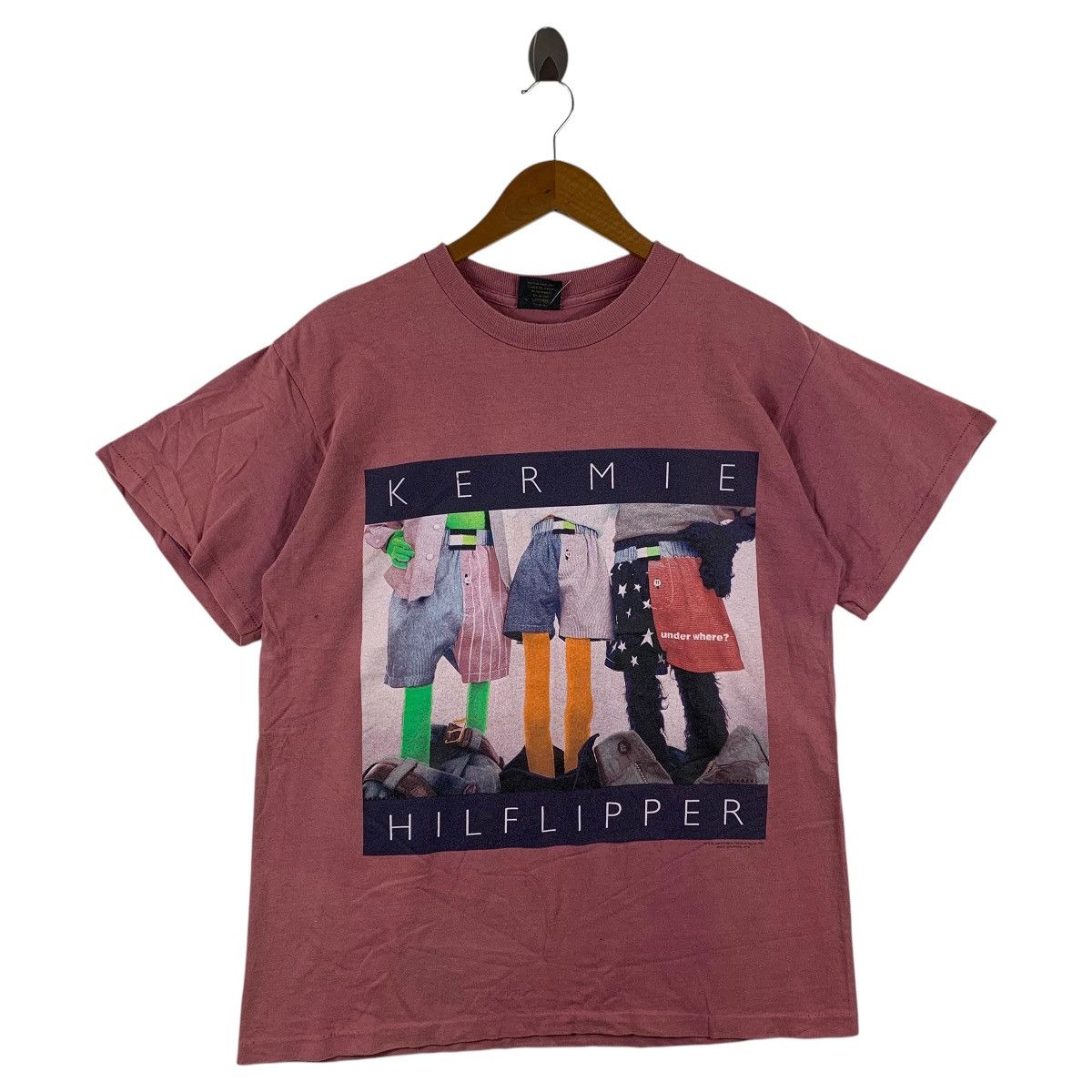 Changes Vintage 90s KERMIE HILFLIPPER tommy hilfiger parody tee Size US L / EU 52-54 / 3 - 1 Thumbnail