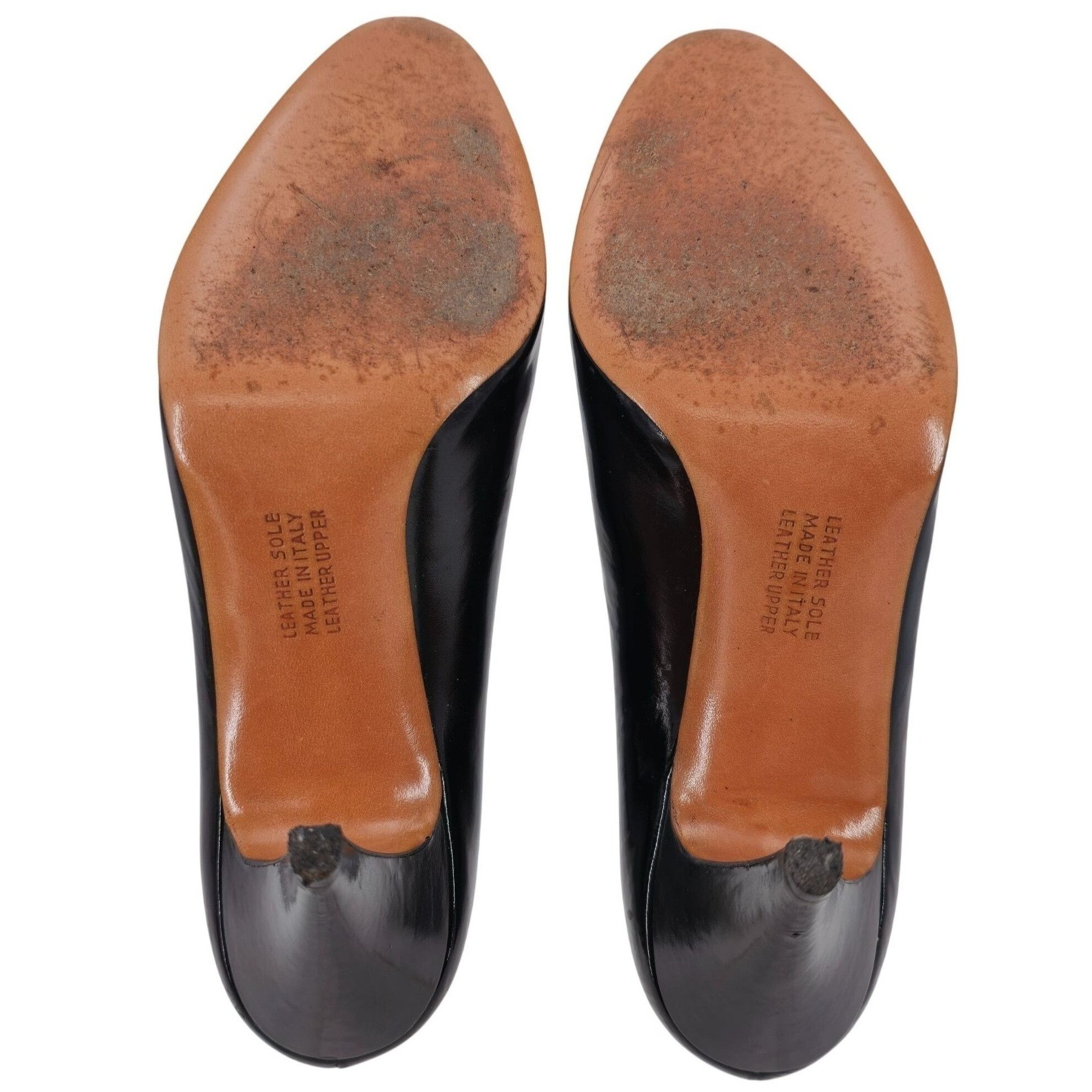 Saks Fifth Avenue × Salvatore Ferragamo Vintage Salvatore Ferragamo Black Leather Dress Pumps Womens Size US 8 / IT 38 - 3 Thumbnail