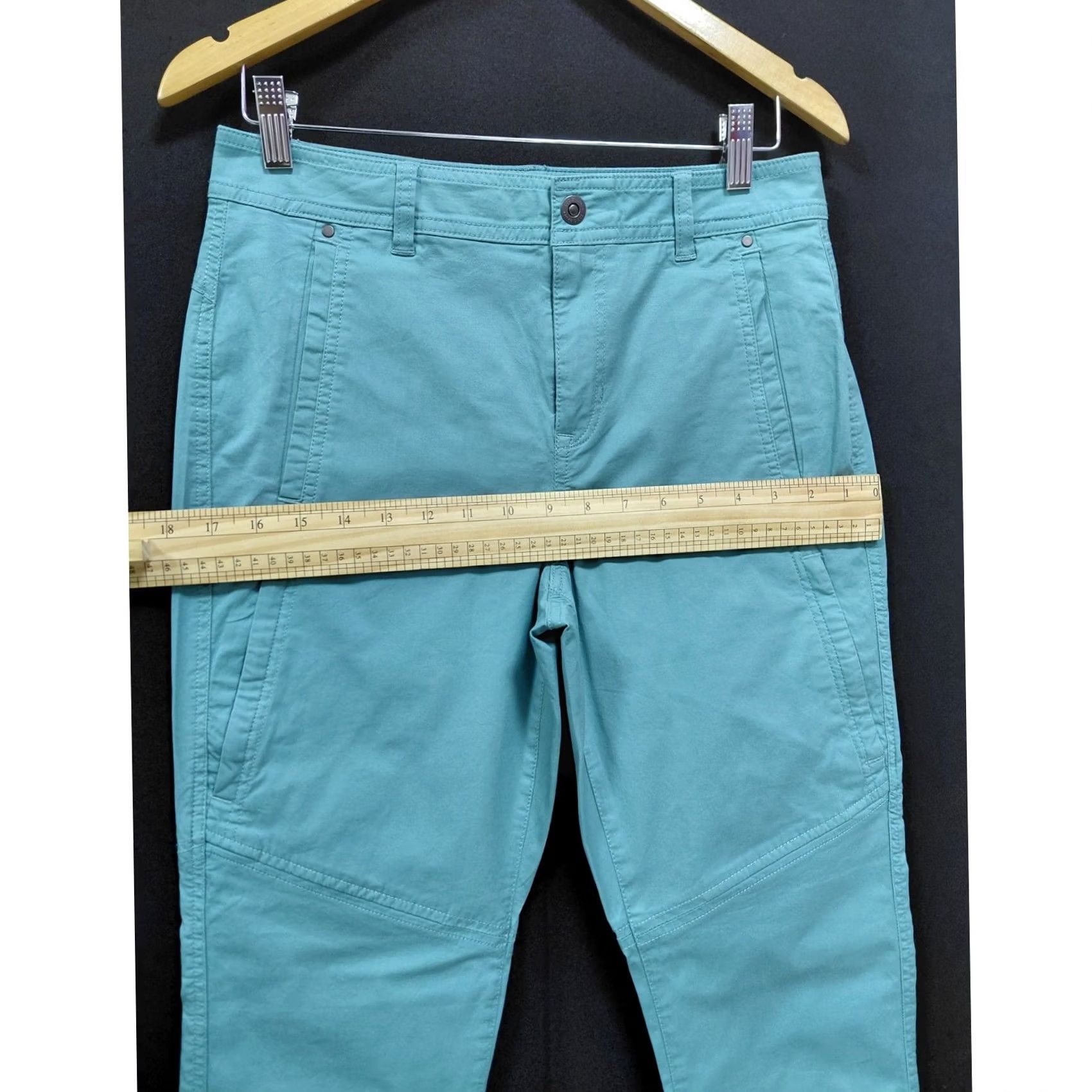 Eddie Bauer Eddie Bauer Womens Teal Pants Solid Knit Size 6 Size 28" / US 6 / IT 42 - 7 Thumbnail
