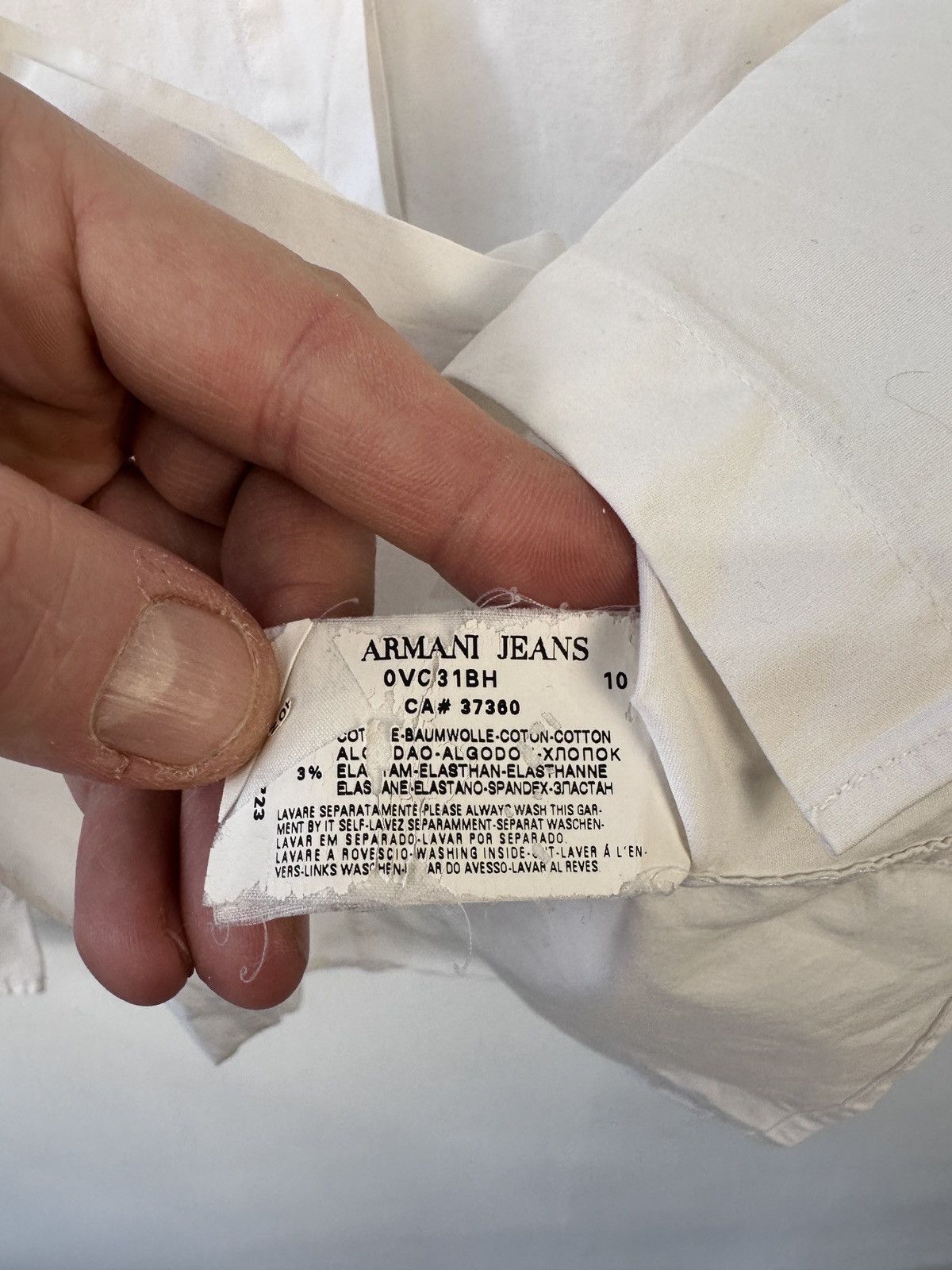 Armani Armani Jeans Cotton Stretch Shirt Blouse Logo Size US 6 Size M / US 6-8 / IT 42-44 - 10 Thumbnail