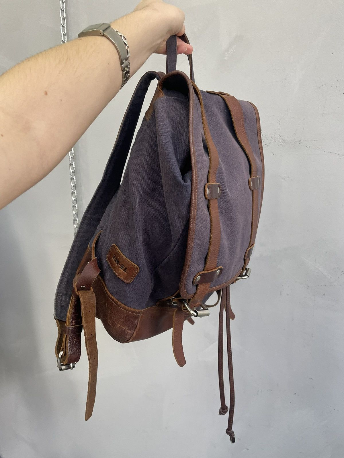 Japanese Brand Rare leather/canvas bag pack utility japanese style diesel Size ONE SIZE - 11 Thumbnail
