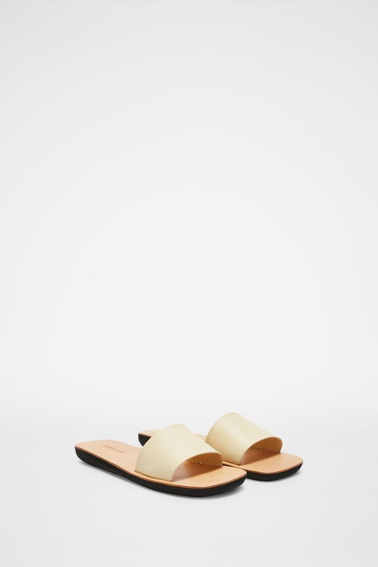 Jil Sander o1y1025 Slippers in Cream Size US 8 / IT 38 - 3 Thumbnail