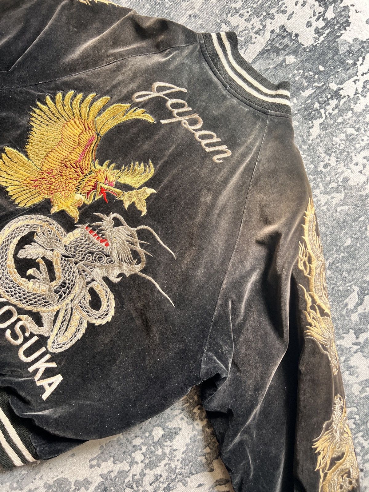 Dulcamara Japan Vtg Velvet Sukajan Japan Yokosuka Souvenir Jacket Size US XL / EU 56 / 4 - 12 Thumbnail