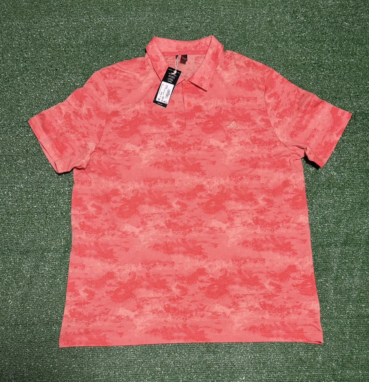 Adidas Adidas Golf Polo Shirt Mens XL Orange Camo Jacquard Go-To Size US XL / EU 56 / 4 - 1 Thumbnail