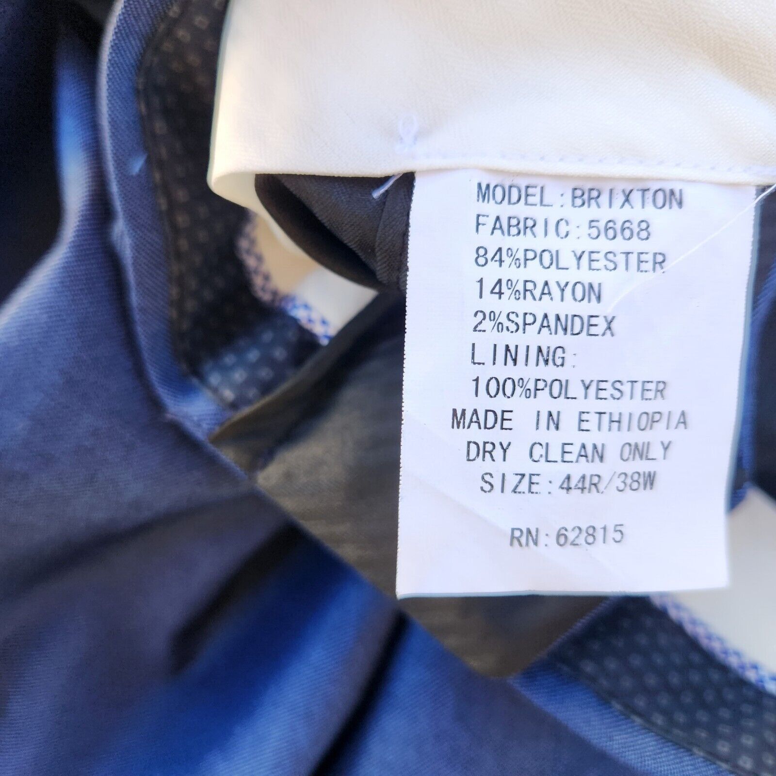 Savile Row Savile Row Men's Navy Slim Fit Dress Pants Size 38W 34L Size US 38 / EU 54 - 6 Thumbnail