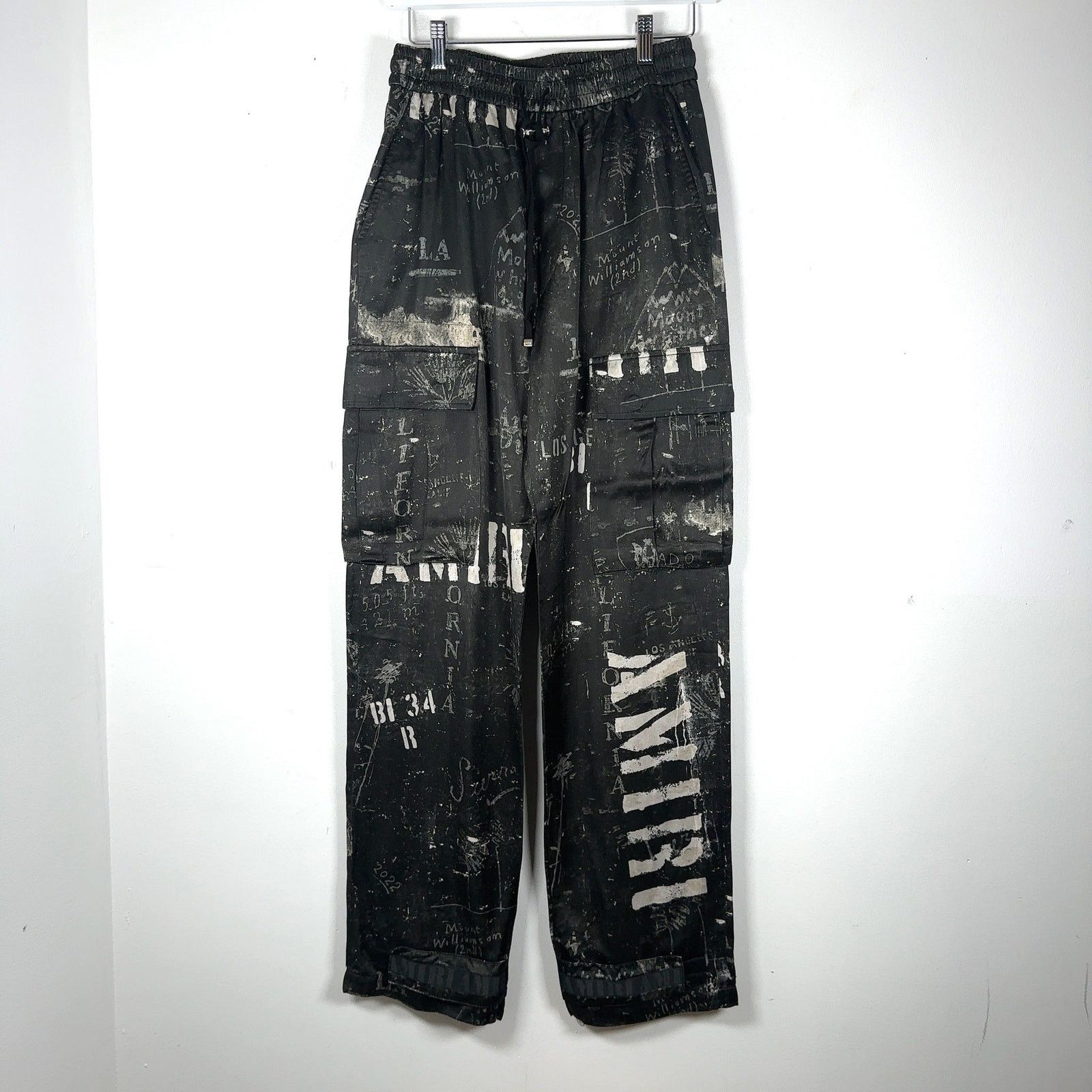 Amiri Amiri Army Stencil Silk Pants Size US 32 / EU 48 - 1 Thumbnail