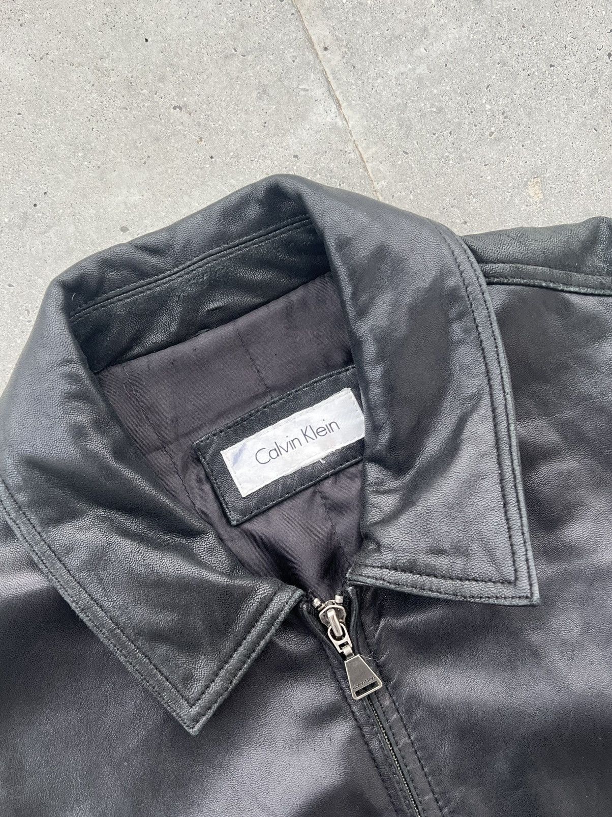 Calvin Klein × Vintage Calvin Klein USA ARMY leather jacket rare vintage Size US XL / EU 56 / 4 - 3 Thumbnail