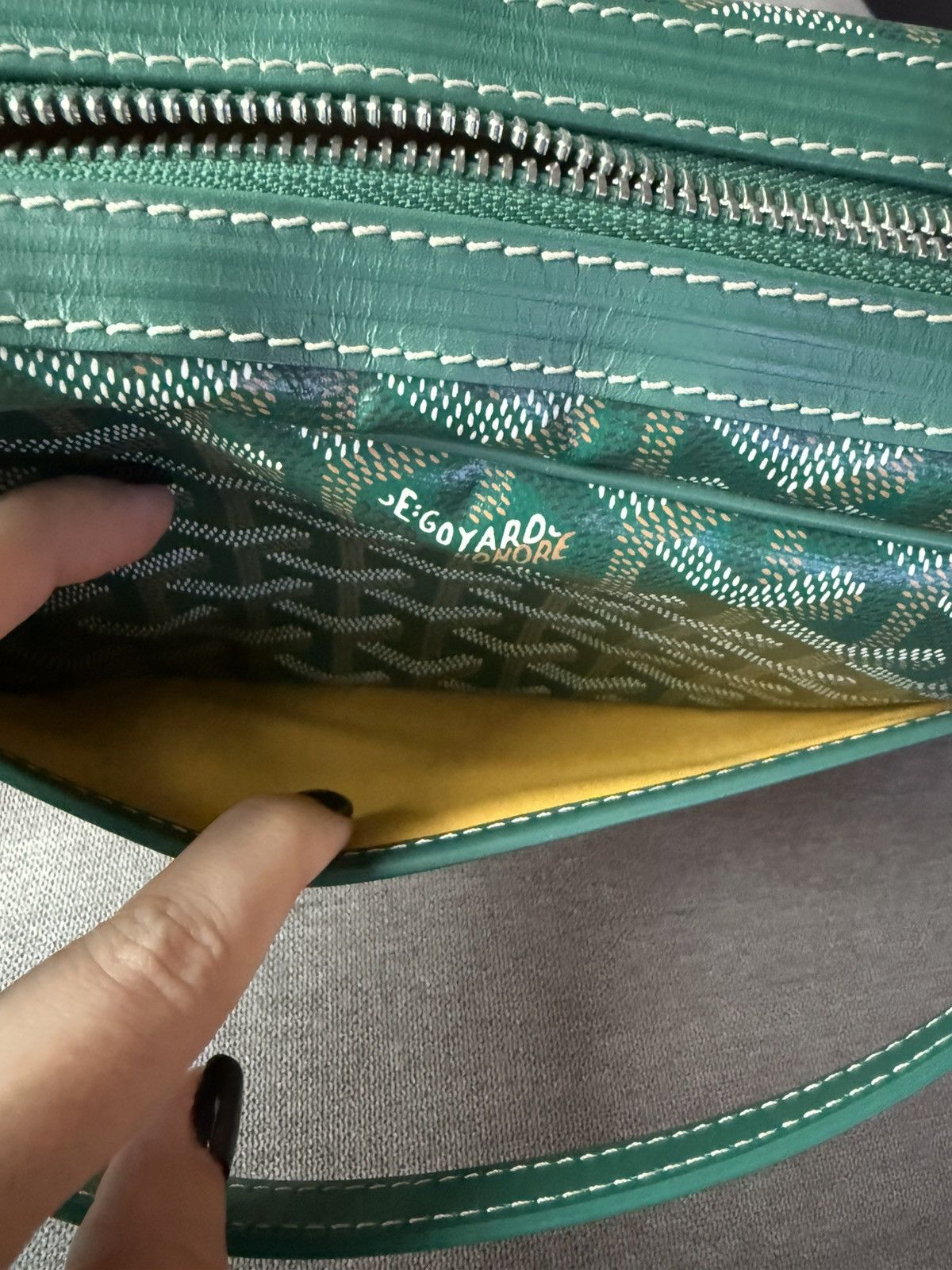 Goyard Goyard Cap Vert Goyardine Bag Green Size ONE SIZE - 11 Thumbnail