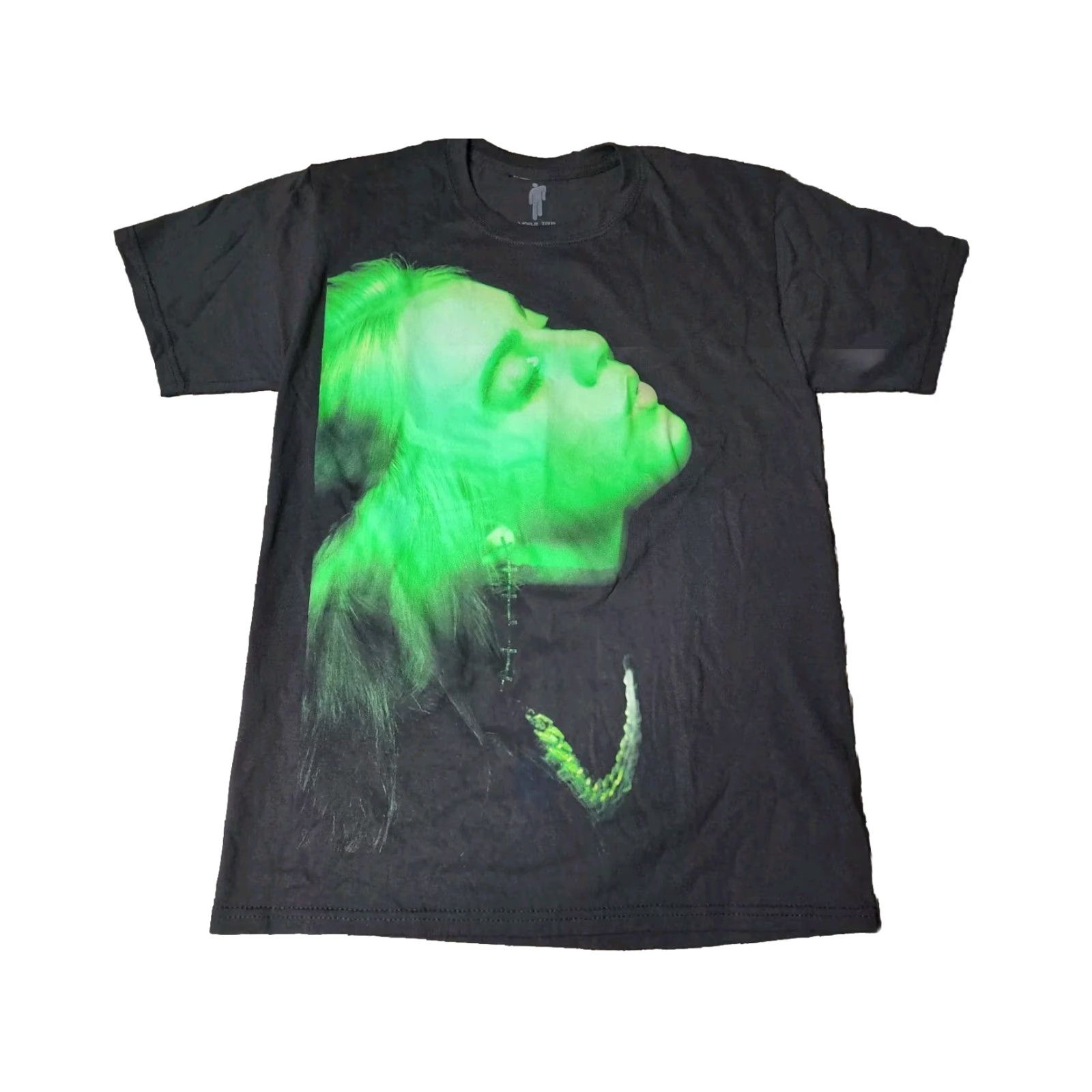 Vintage BILLIE EILISH Shirt Unisex Adults S Short Sleeve Black 2020 Stay at Home WORLD TOUR Music Size US S / EU 44-46 / 1 - 2 Thumbnail
