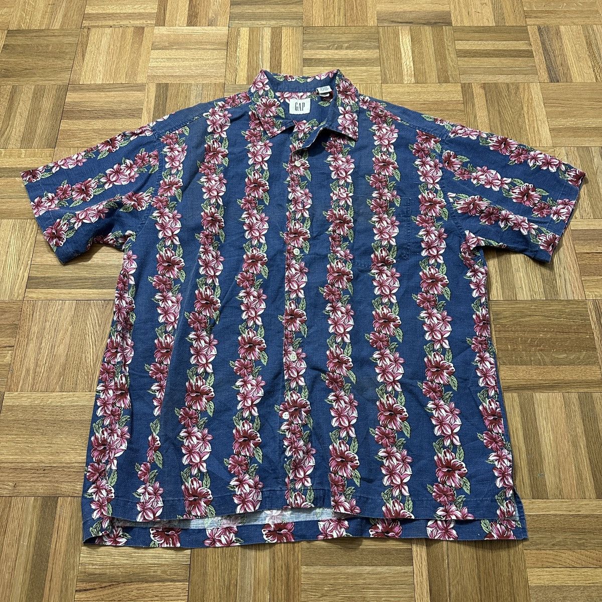Gap Vintage GAP linen Hawaiian shirt Size US L / EU 52-54 / 3 - 1 Thumbnail