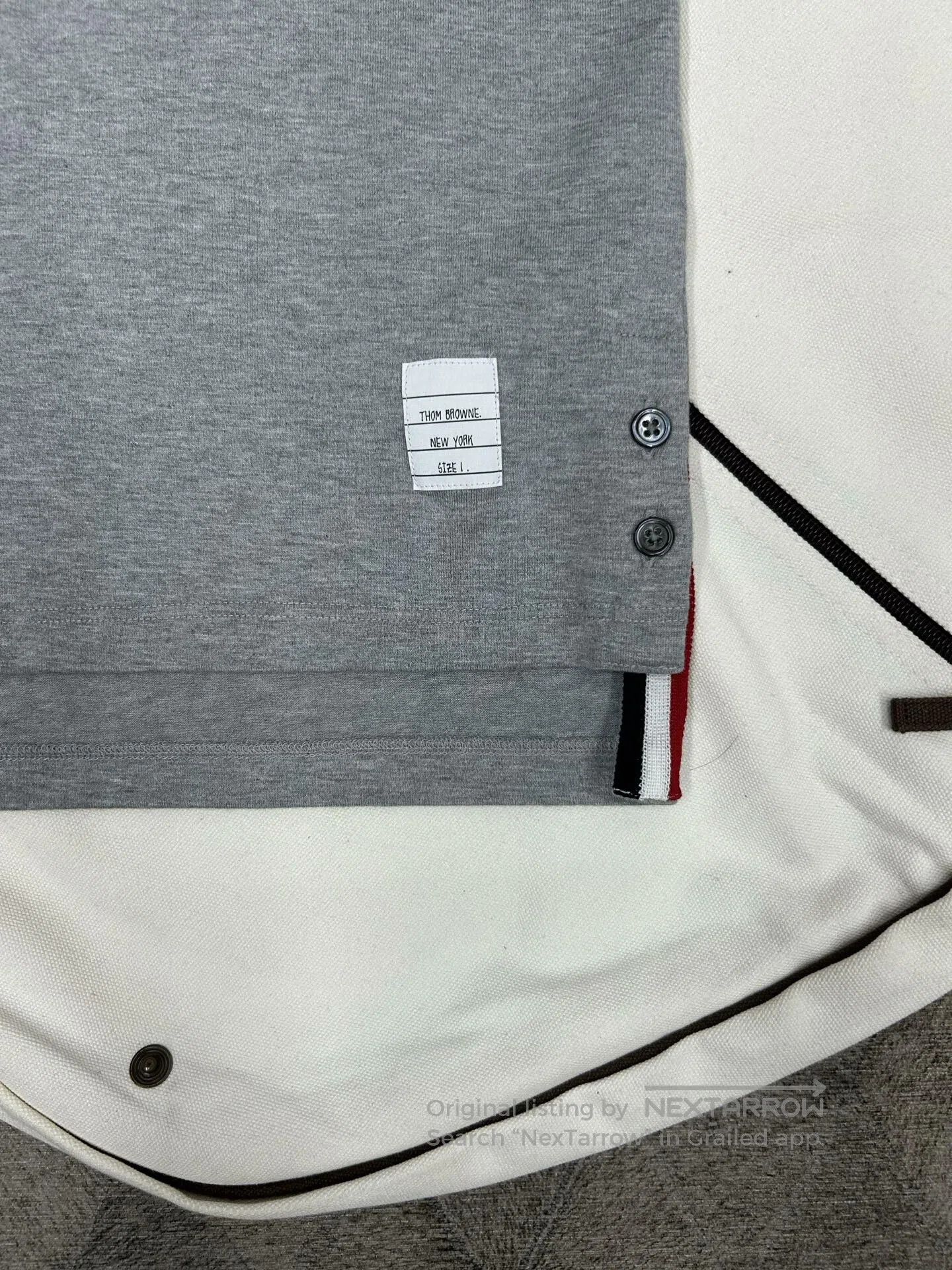 Thom Browne Thom Browne Classic Stripe Grey T-Shirt. Size US M / EU 48-50 / 2 - 6 Thumbnail