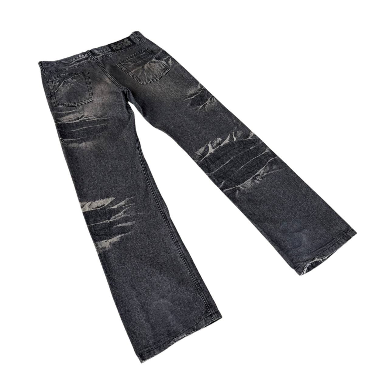 LOWBOX Archival LOWBOX Distressed Mud-Wash Denim Faded Black Grunge Size US 32 / EU 48 - 10 Thumbnail