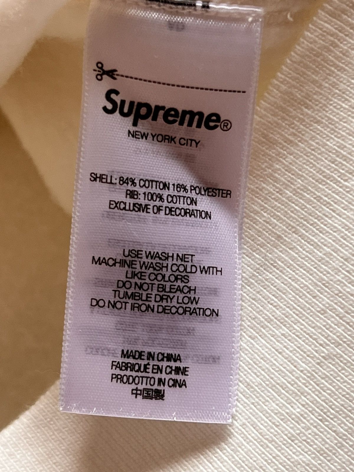 Supreme M Supreme washed box logo 25crewneck white hoodie sweatshirt Size US M / EU 48-50 / 2 - 22 Thumbnail