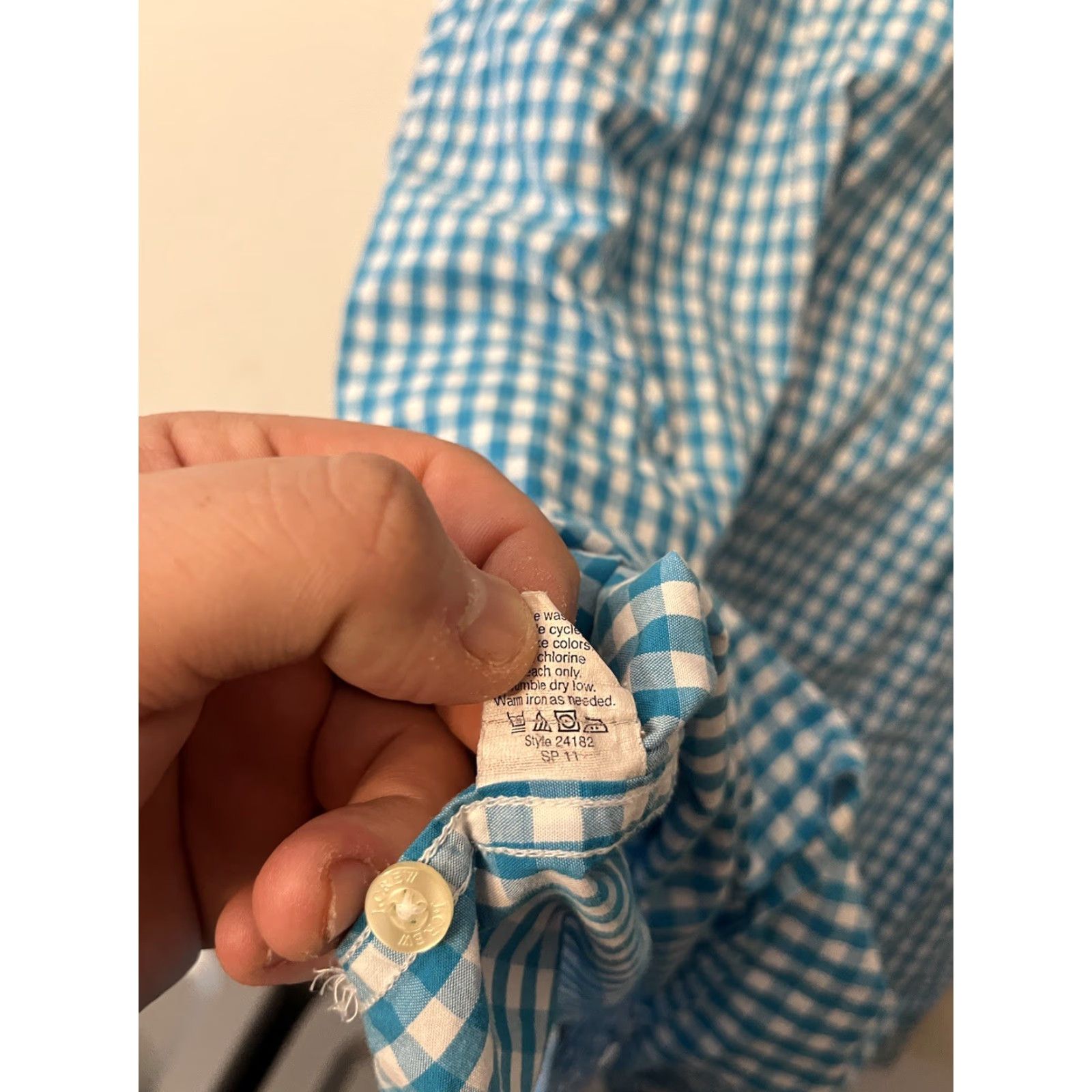 J.Crew VINTAGE J.CREW Men’s Shirt Long Sleeve Button-Down Blue Gingham Plaid XL Casual Size US XL / EU 56 / 4 - 4 Thumbnail