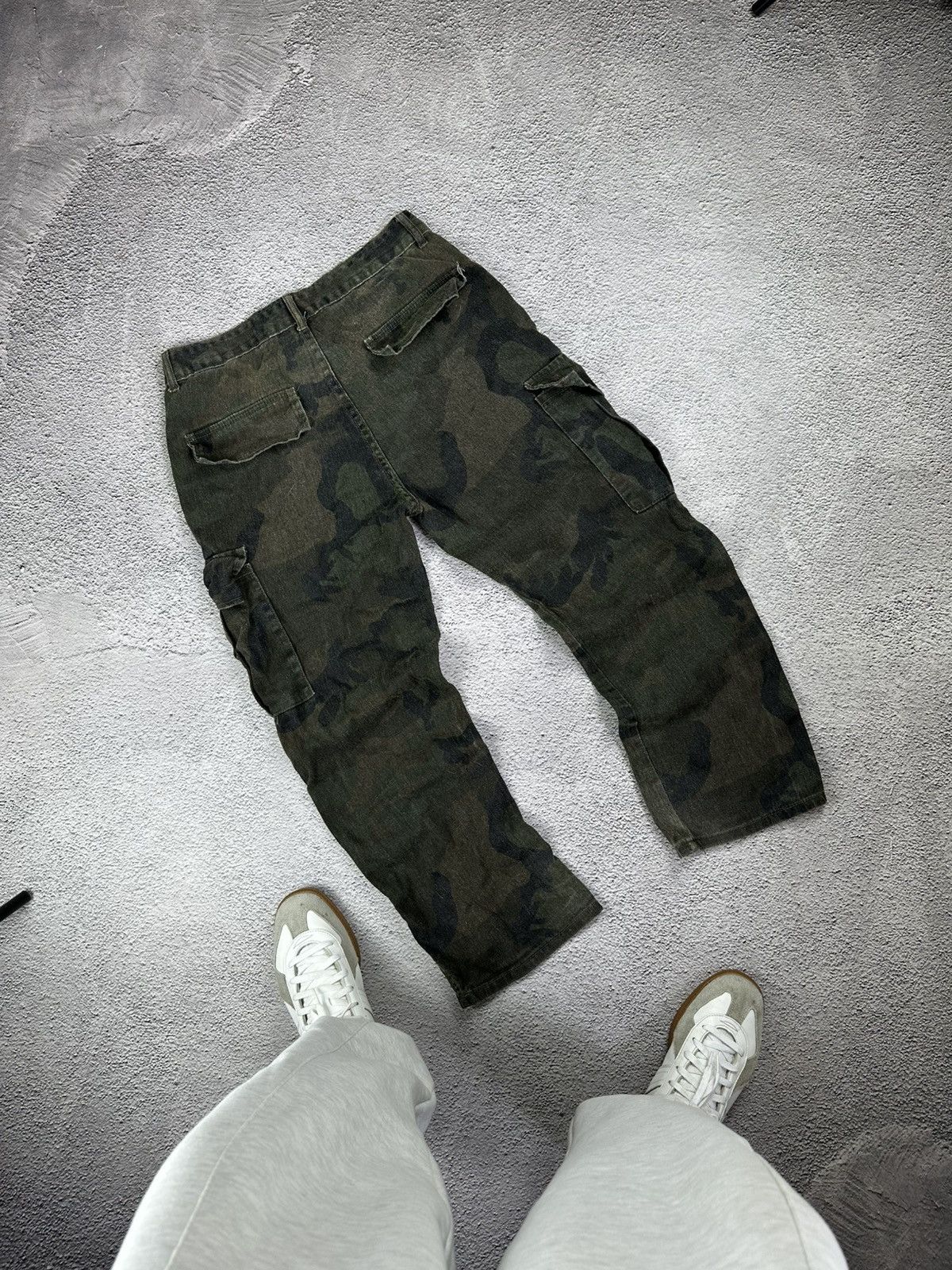 Japanese Brand Crazy Y2K Cargo Pants Japan Opium SK8 Baggy Camo Style Size US 30 / EU 46 - 2 Thumbnail