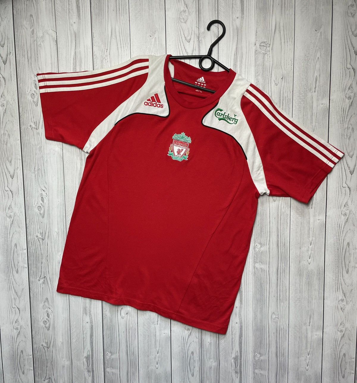 Vintage Vintage adidas Liverpool soccer jersey size L training tee Size US L / EU 52-54 / 3 - 1 Thumbnail