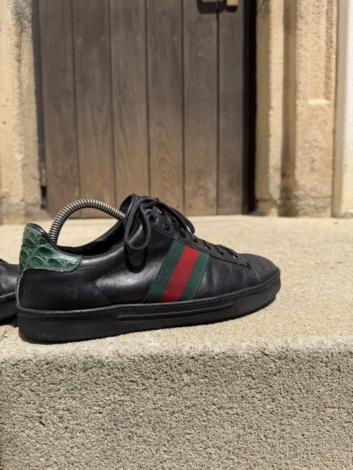 Gucci Gucci Ace Leather Luxury Low-Top Sneakers Hype Rare Old Mone Size US 8 / IT 38 - 8 Thumbnail