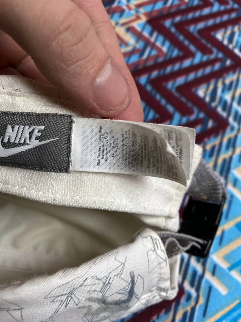 Nike Hats white print Vintage big logo Nike Cap Y2K streetwear Size ONE SIZE - 3 Thumbnail