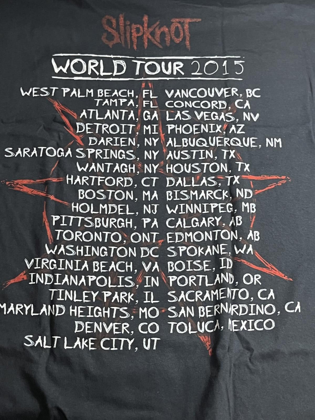 Designer Slipknot T-shirt Flag 2015 World Tour Tee T-shirt Size US XXL / EU 58 / 5 - 5 Thumbnail
