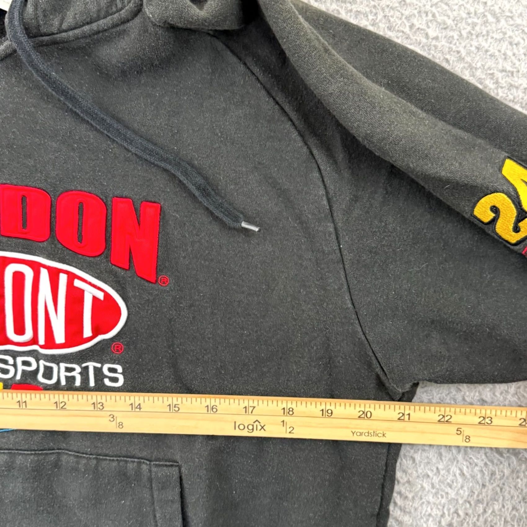 NASCAR VINTAGE Jeff Gordon Sweatshirt Hoodie Adult Medium Black Nascar 90s Sport Dupont Logo Graphic Print 90s Mens Hoodie Size US M / EU 48-50 / 2 - 7 Thumbnail