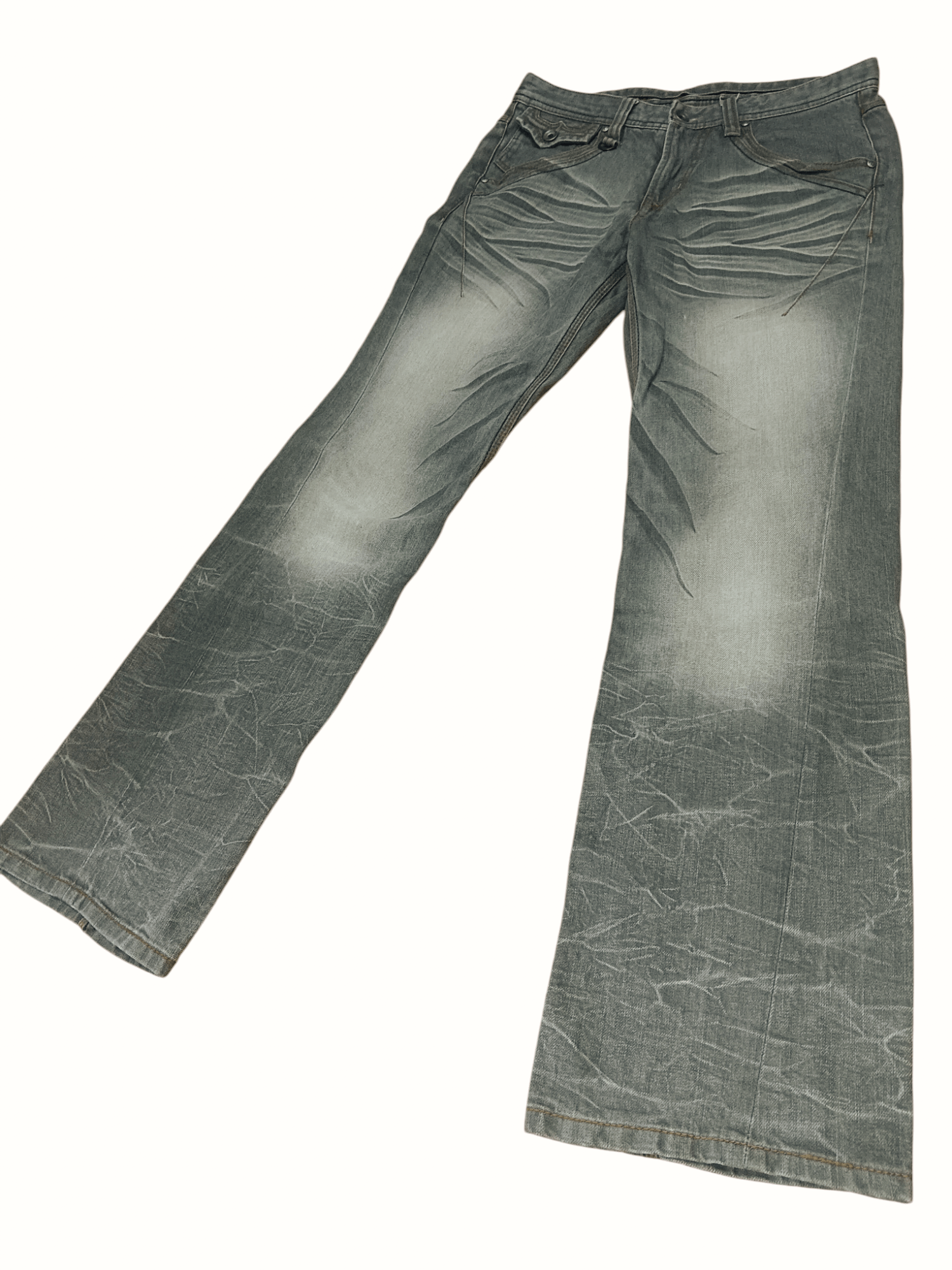 HIDEAWAYS 🔥NCFM🔥 Elaborate Collection Clawmark Mudwash Flare Denim Size US 30 / EU 46 - 3 Thumbnail
