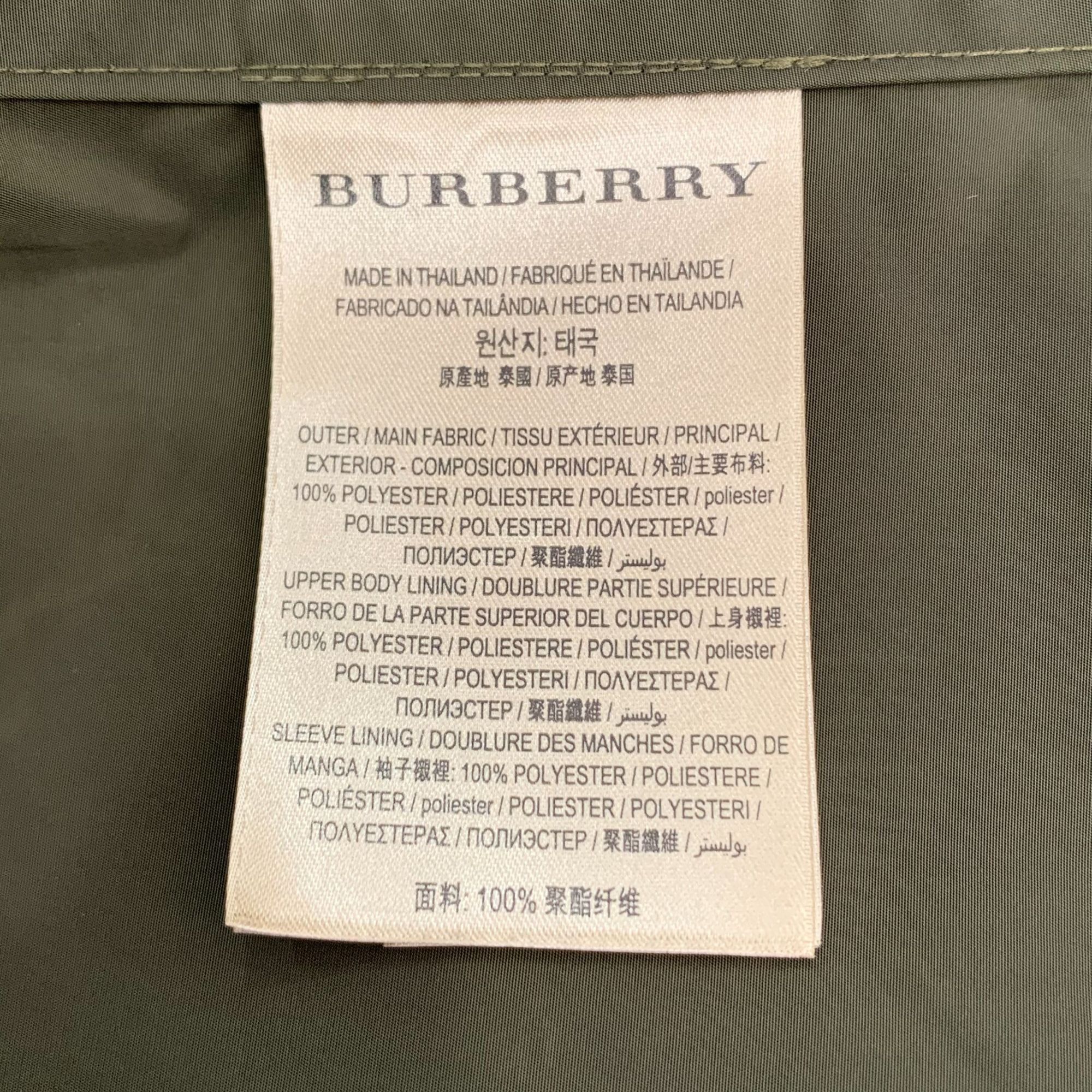 Burberry Burberry Military Green Double-Breasted Trench Coat W/ Belt Size S / US 4 / IT 40 - 4 Thumbnail