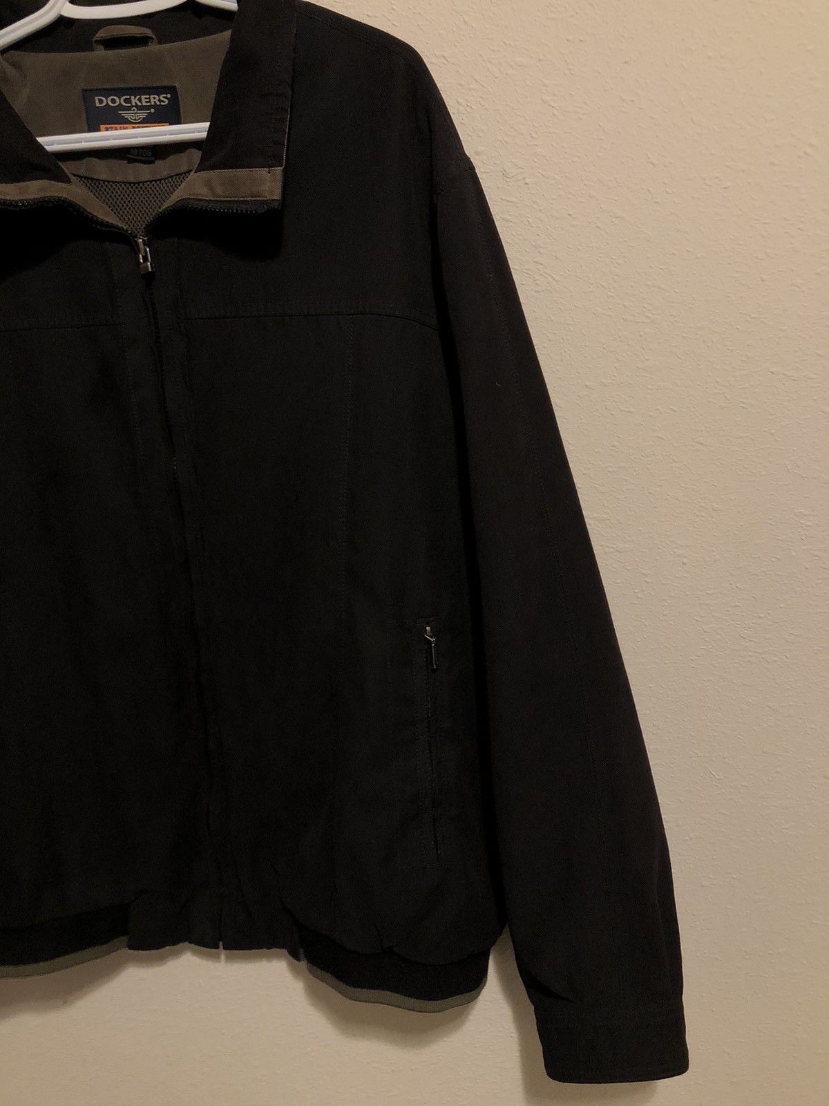 Dockers × Vintage Vintage Y2K Waffle Lined Dockers Black Light Jacket Size US XL / EU 56 / 4 - 3 Thumbnail
