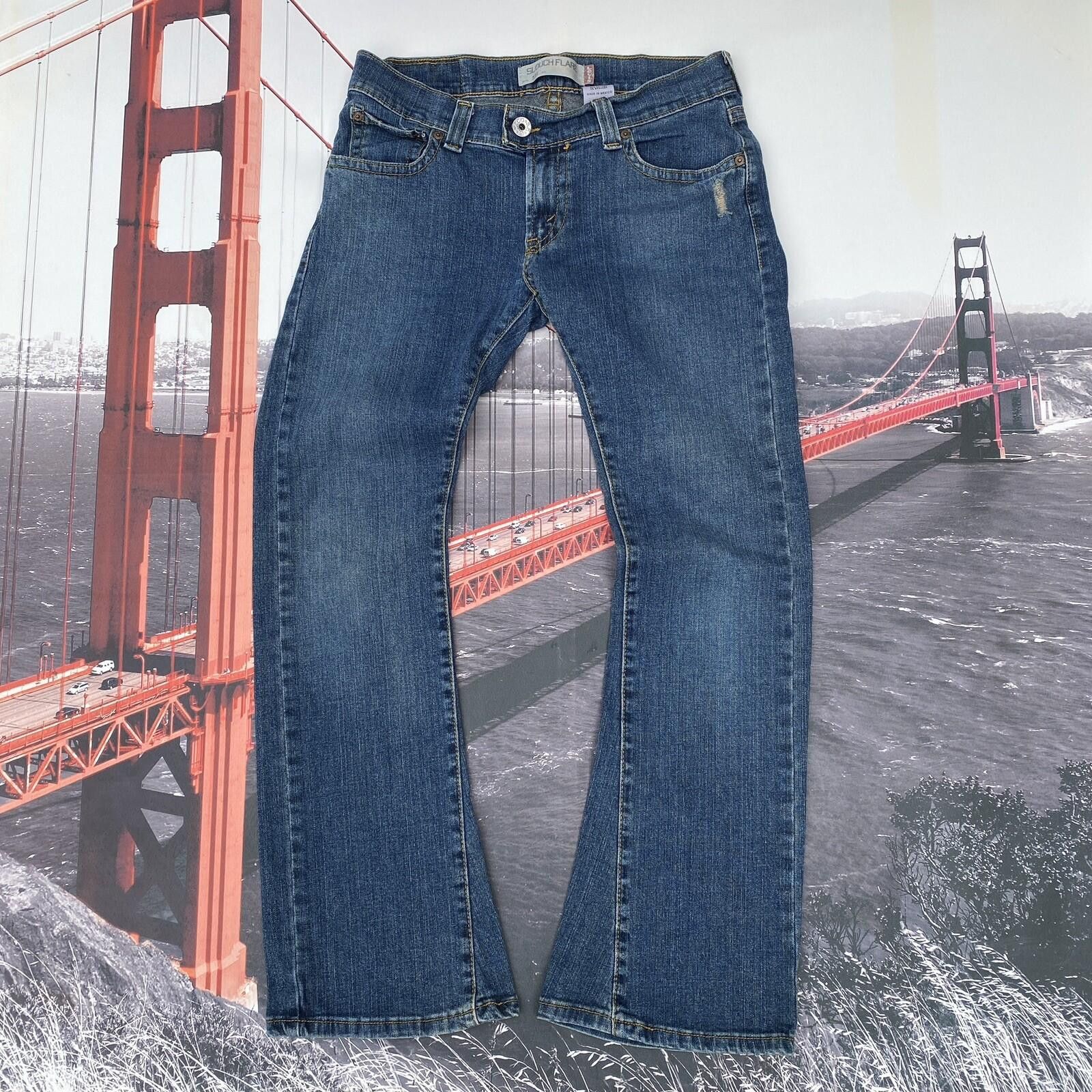 Levi's VTG Y2K Levi's 527 Slouch Flare Women’s Jeans Size 9M Blue Size 32" / US 10 / IT 46 - 1 Thumbnail