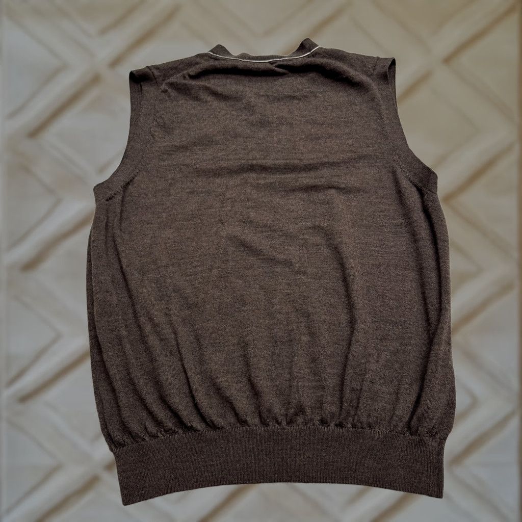 Nike Nike Tiger Woods Collection Wool Vest Sweater Mens L Brown V-Neck Sleeveless Size US L / EU 52-54 / 3 - 1 Thumbnail
