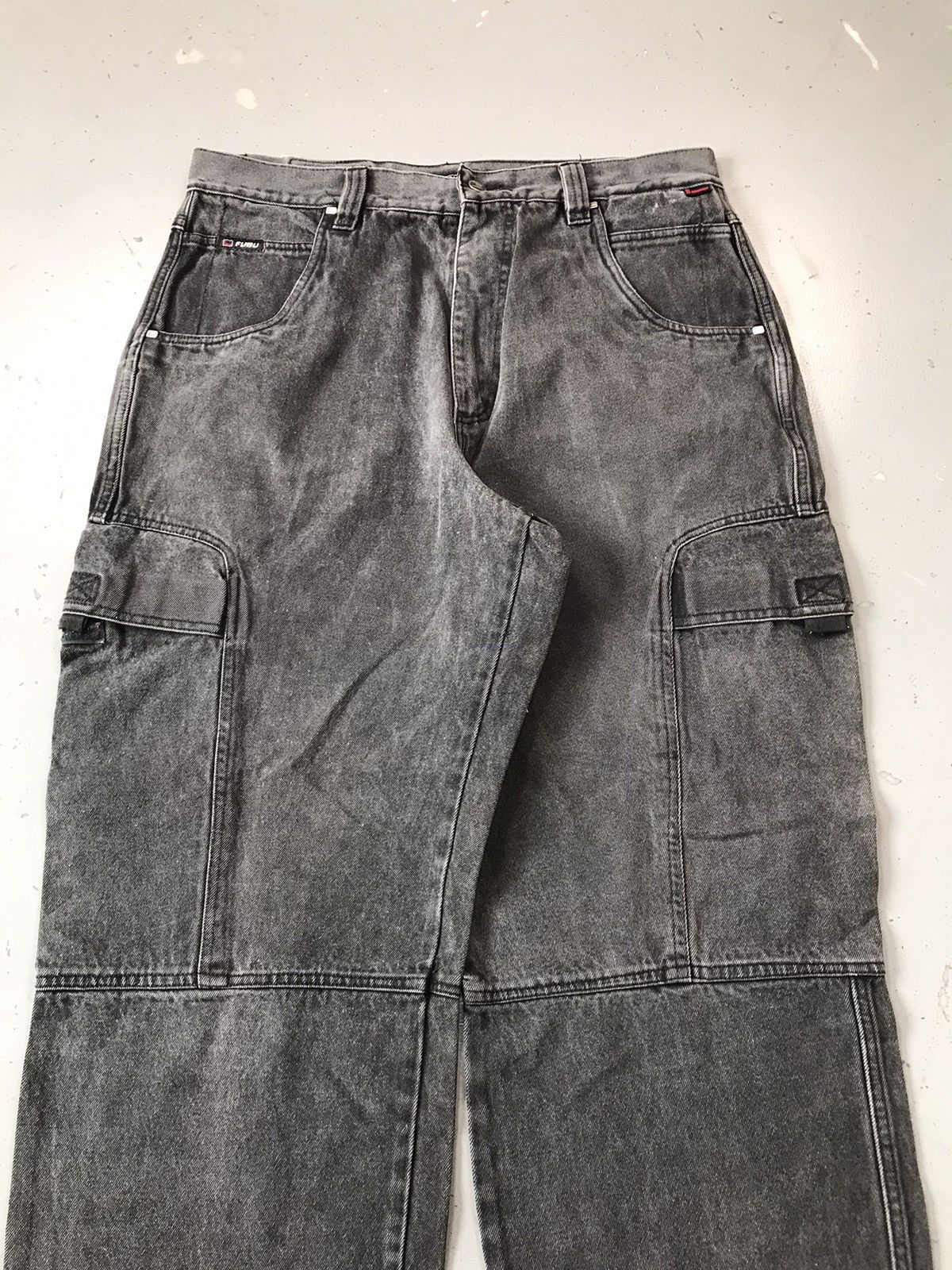 Fubu Vintage faded Fubu apparel company big pocket cargo denim Size US 38 / EU 54 - 4 Thumbnail
