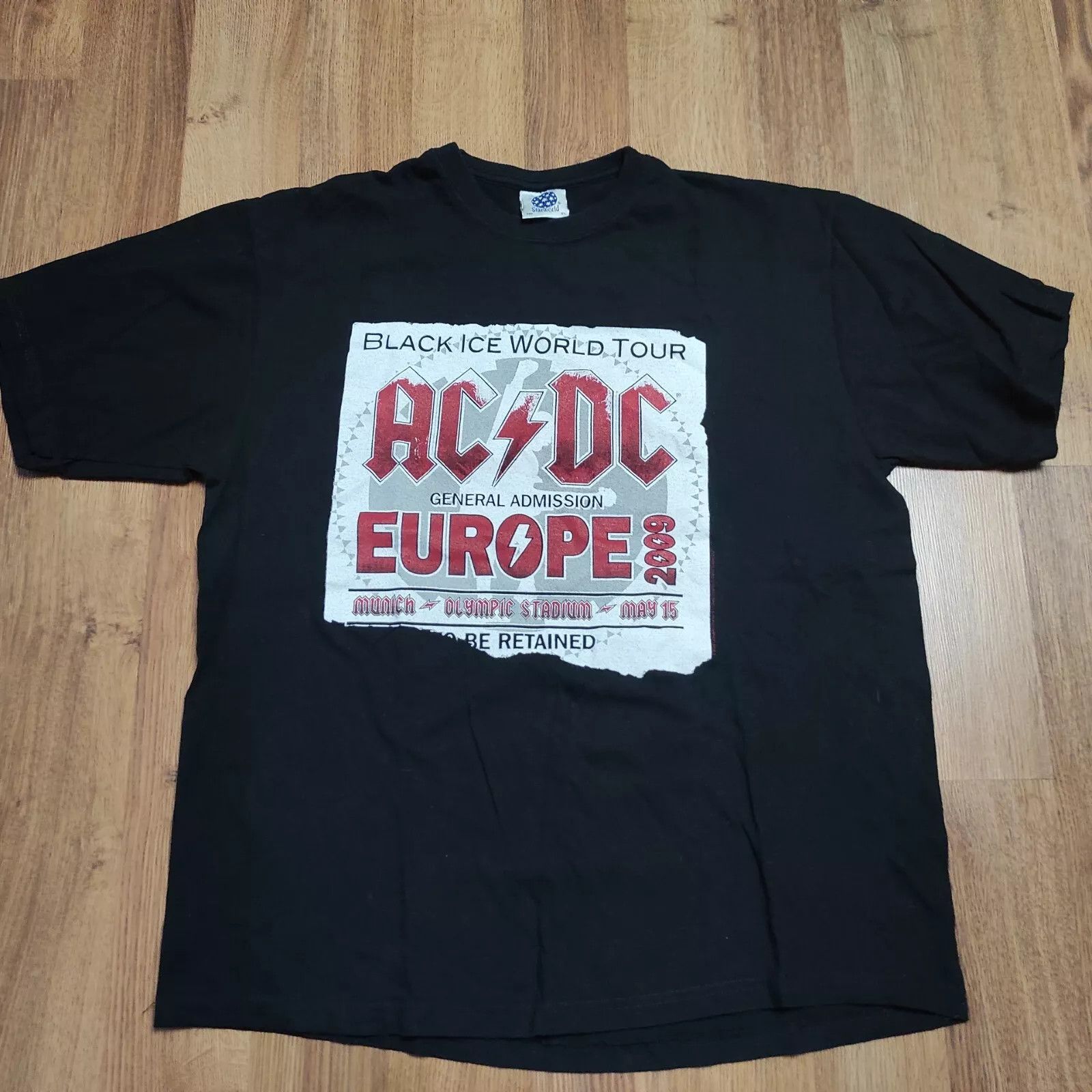 Band Tees AC/DC 15 MAY 2009 MUNICH EUROPE TOUR STARWORLD SHIRTS XL Size US XL / EU 56 / 4 - 1 Thumbnail
