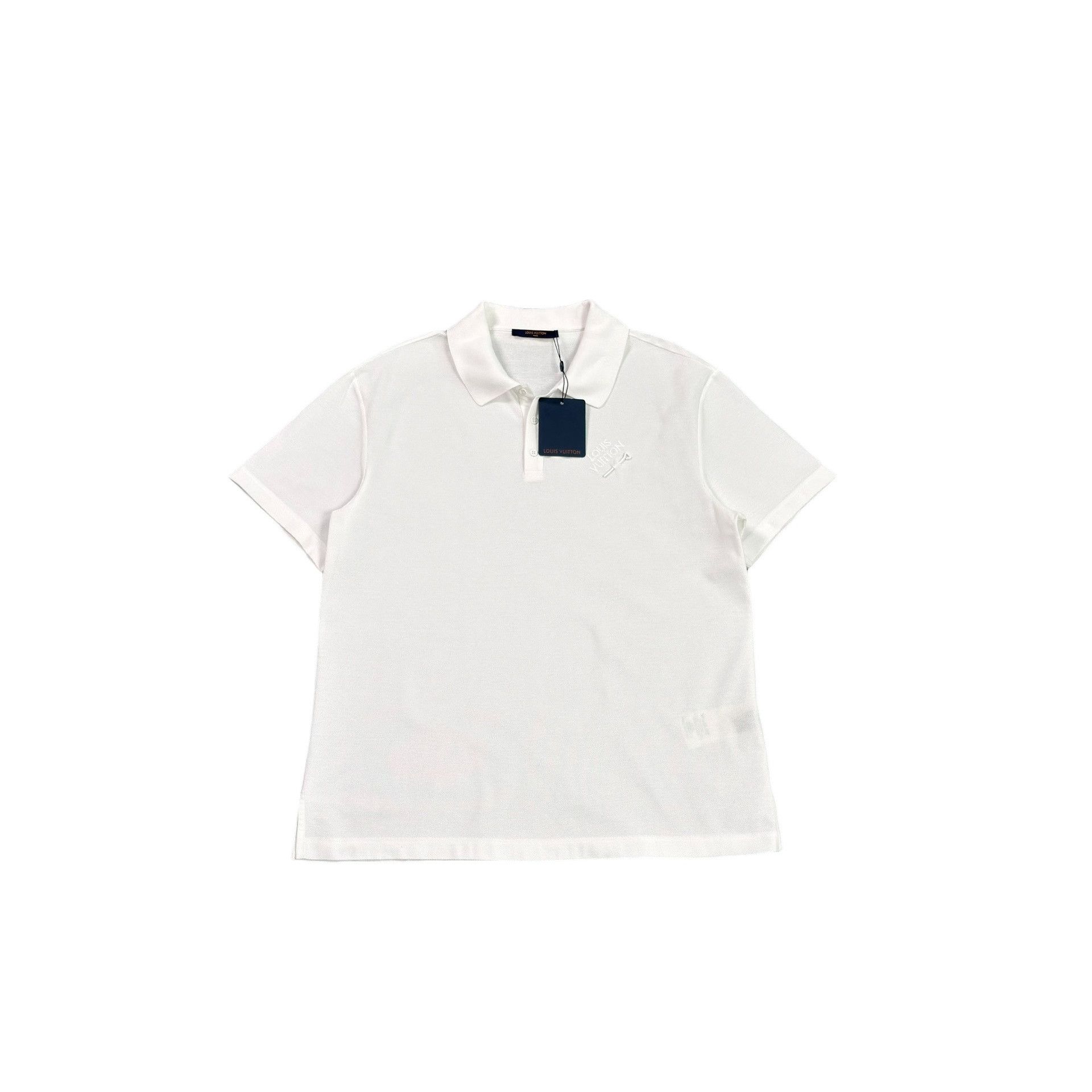 Louis Vuitton Louis Vuitton Embroidered Logo Polo White Size L Size US L / EU 52-54 / 3 - 1 Thumbnail