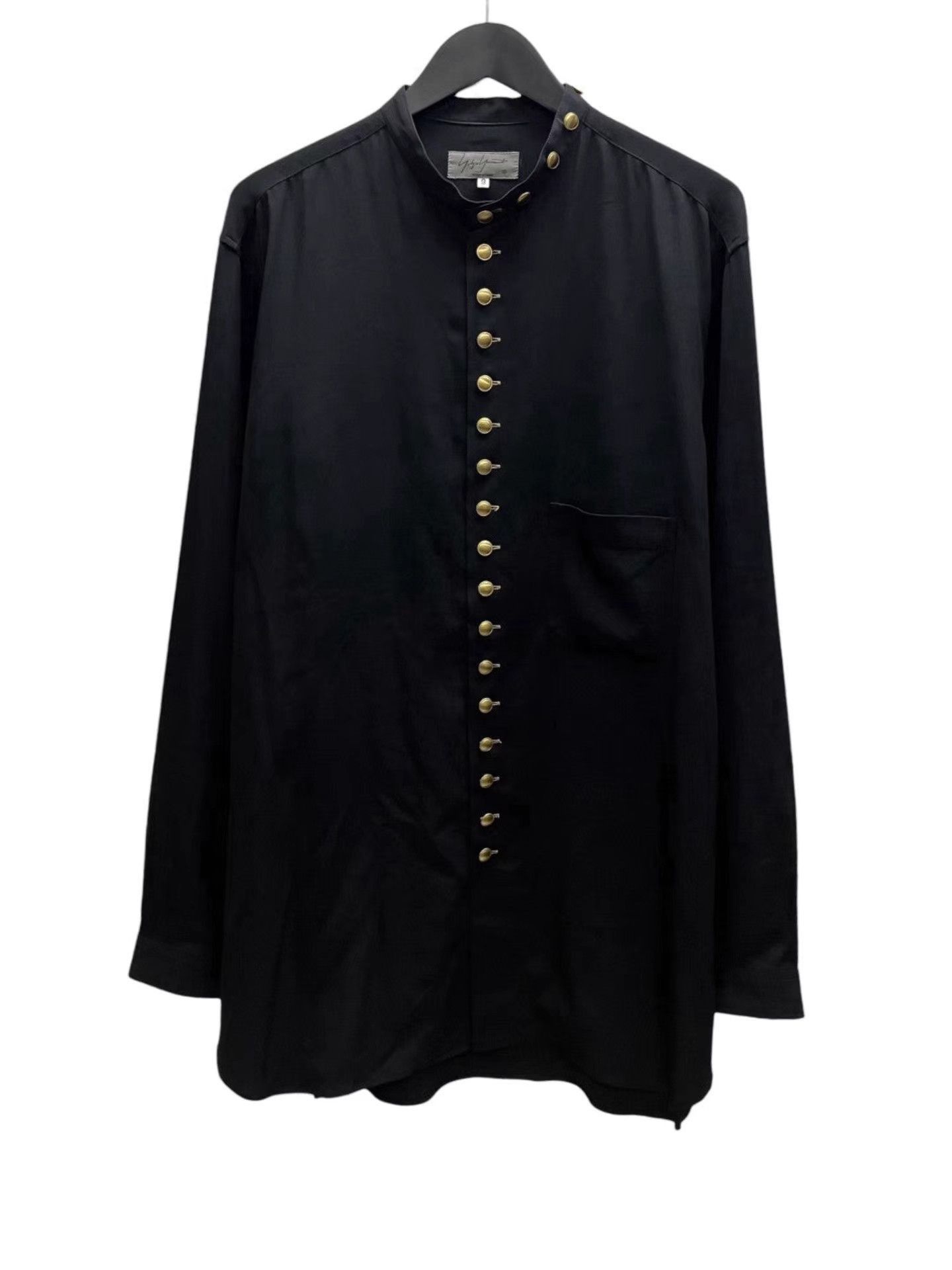 Yohji Yamamoto Black Long Sleeve Button-Up Shirt Size L Size US L / EU 52-54 / 3 - 1 Thumbnail