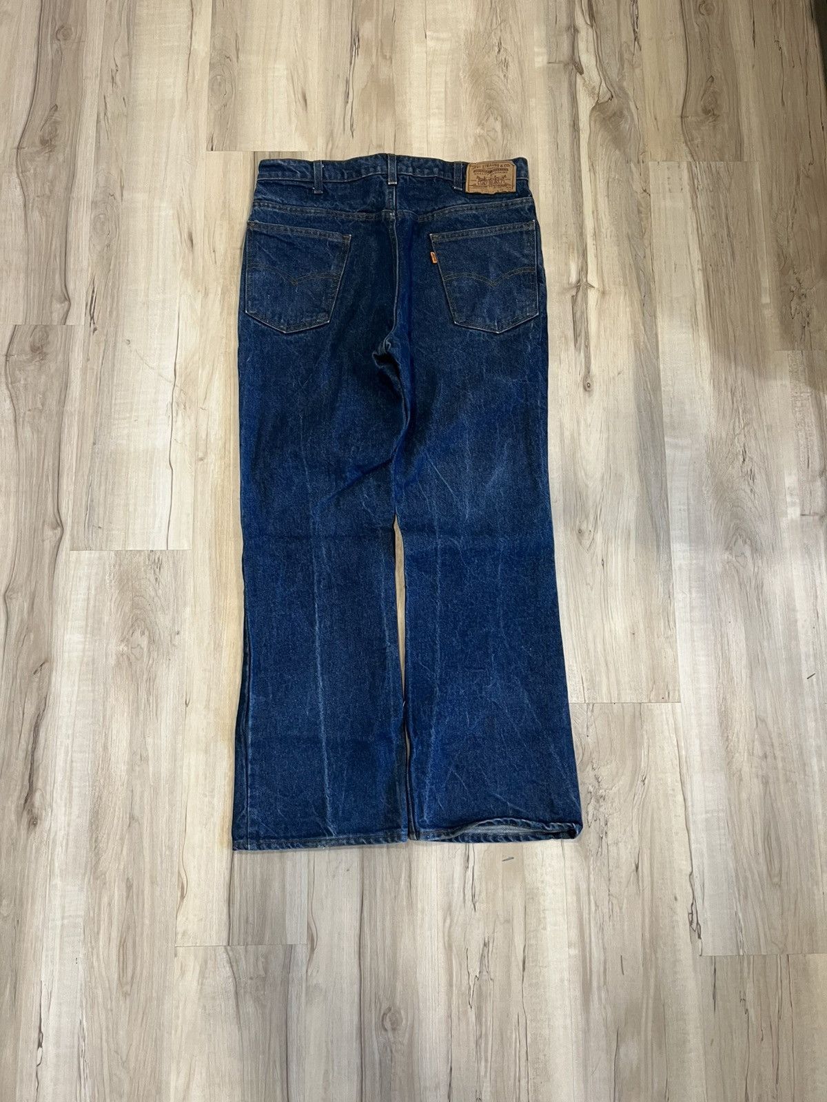 Levi's × Vintage Vintage Levi’s made in USA flared wide leg orange tab jeans Size US 34 / EU 50 - 2 Thumbnail