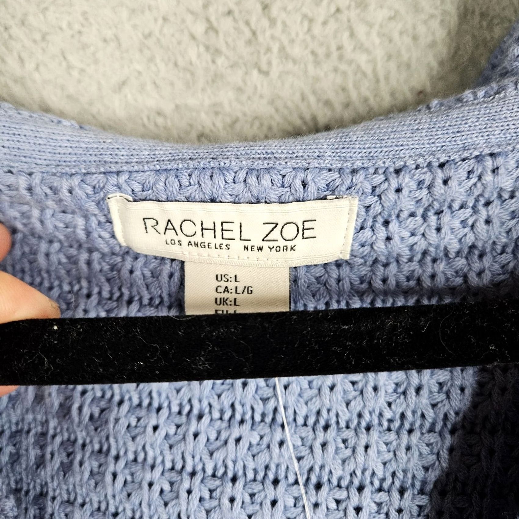 Vintage RACHEL ZOE Women’s light blue V Neck Long sleeve sweater hoodie Cardigan L New Size L / US 10 / IT 46 - 5 Thumbnail