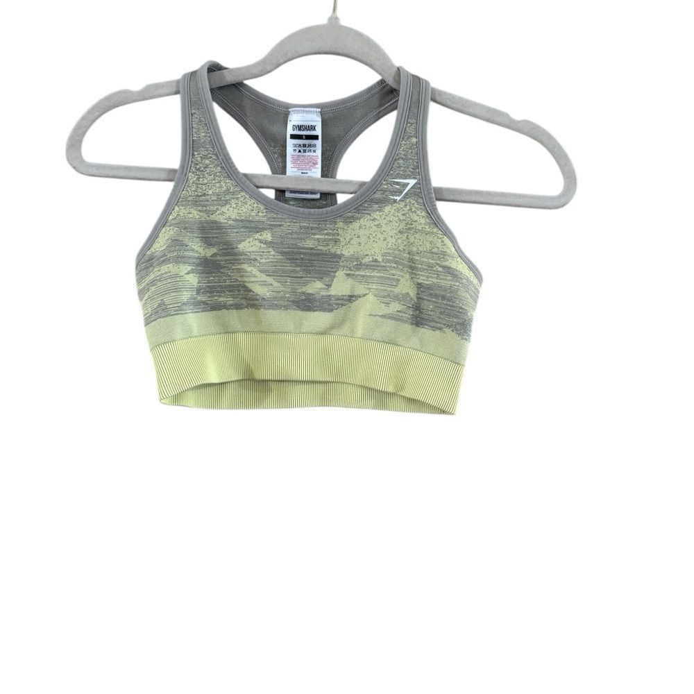 Gymshark Gymshark Gray and Yellow Racerback Sports Bra Size S / US 4 / IT 40 - 9 Thumbnail