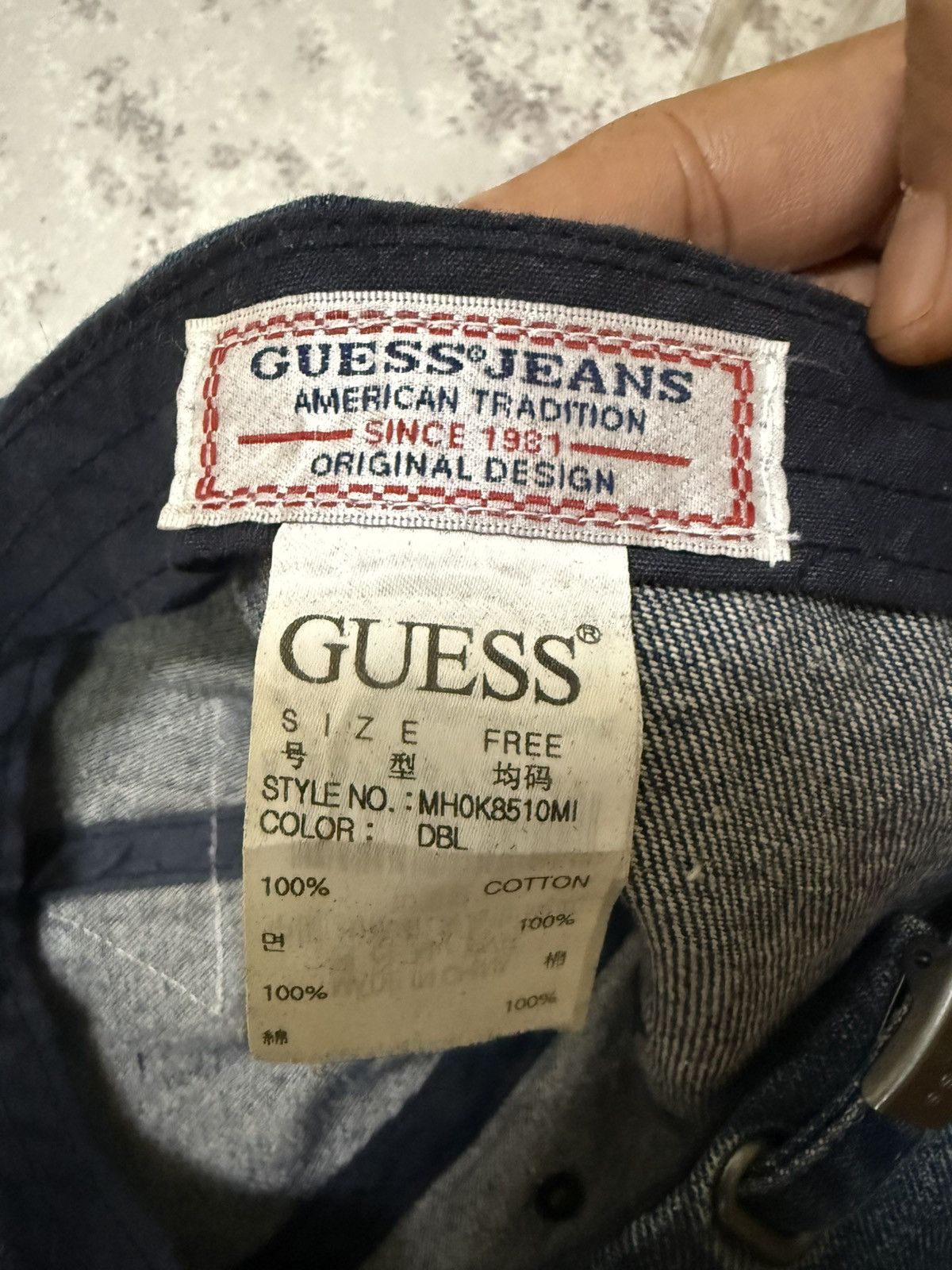 Guess Vintage Guess Denim Jeans Adjustable Buckleback Cap Size ONE SIZE - 9 Thumbnail