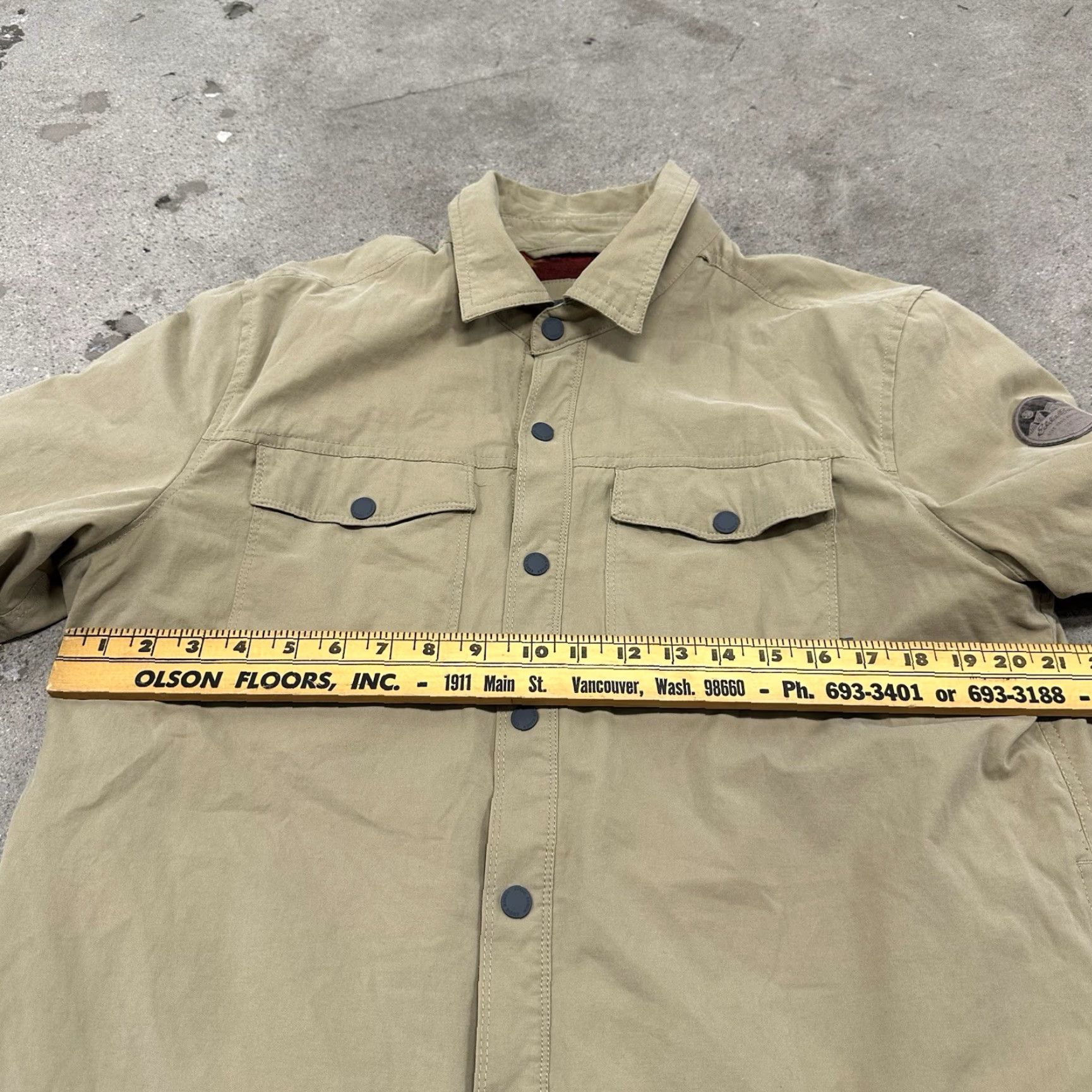 Eddie Bauer VINTAGE Eddie Bauer Aztec Lined Button Down Snap Shirt Jacket Khaki Men's Large L NICE! Size US L / EU 52-54 / 3 - 7 Thumbnail