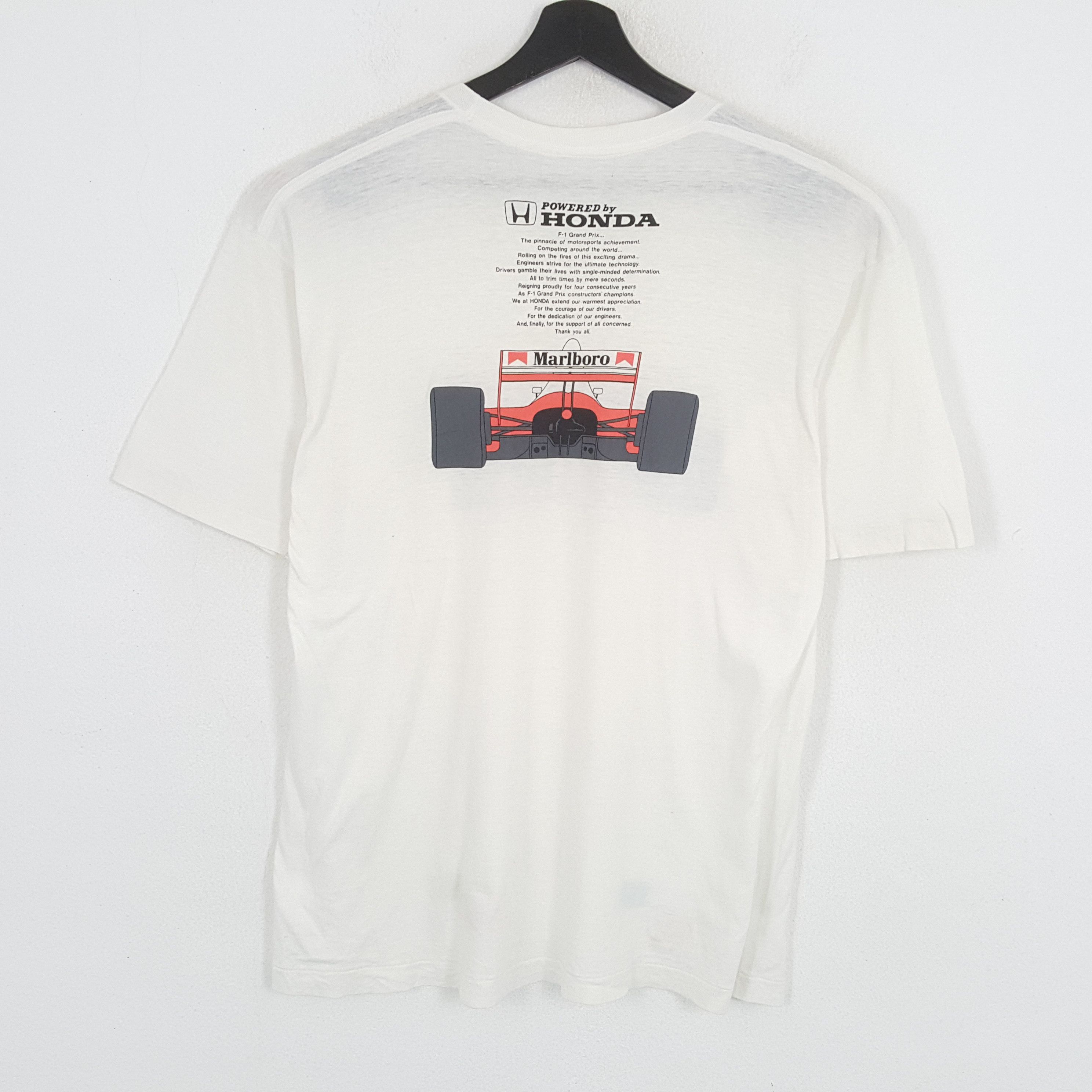 Honda × Marlboro × Vintage HONDA F1 MARLBORO Formula One Racing Vintage Tshirt Size US L / EU 52-54 / 3 - 3 Thumbnail