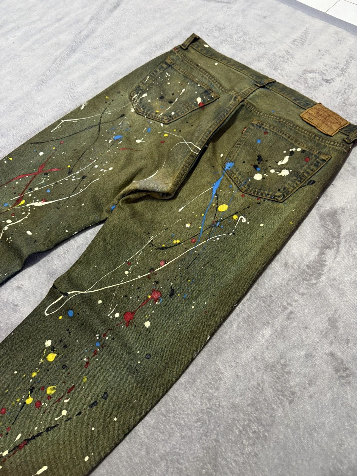 Levi's × Rei Kawakubo × Vintage Vintage LEVIS 501 Mud Wash Paint Splatter Junya Style Jeans Size US 34 / EU 50 - 12 Thumbnail