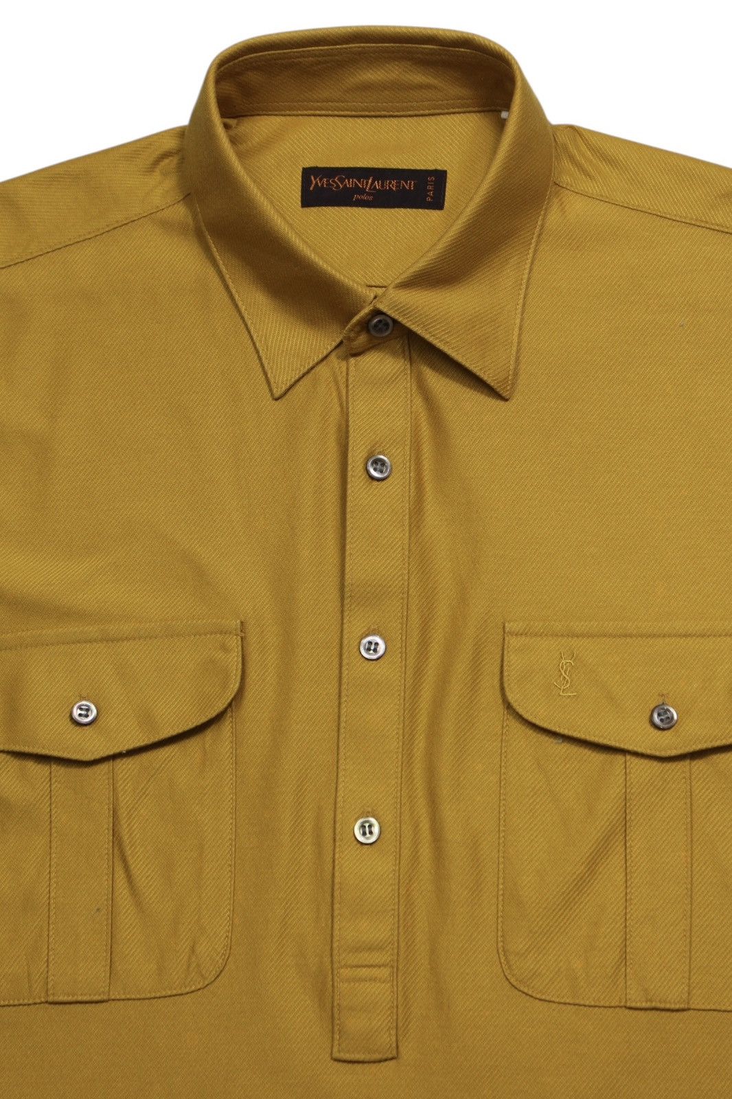 Saint Laurent Paris 1970S YVES SAINT LAURENT PARIS MUSTARD UTILITY SHIRT Size US L / EU 52-54 / 3 - 2 Thumbnail