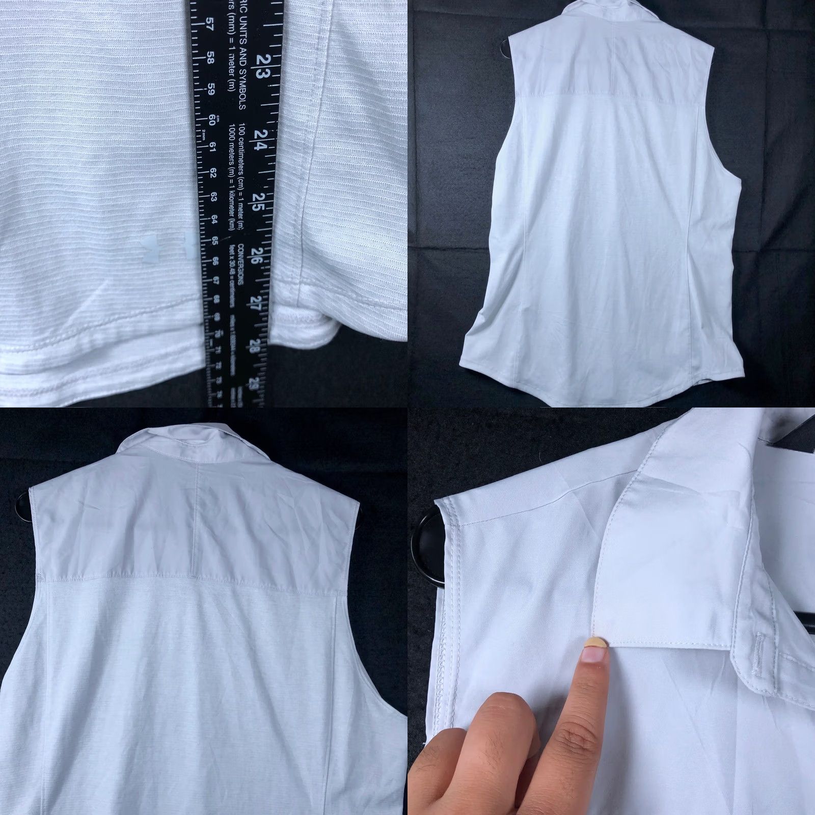 Under Armour Under Armour Womens Blouse White Fitted Heat Gear Sleeveless Button Down XL Size XL / US 12-14 / IT 48-50 - 8 Thumbnail