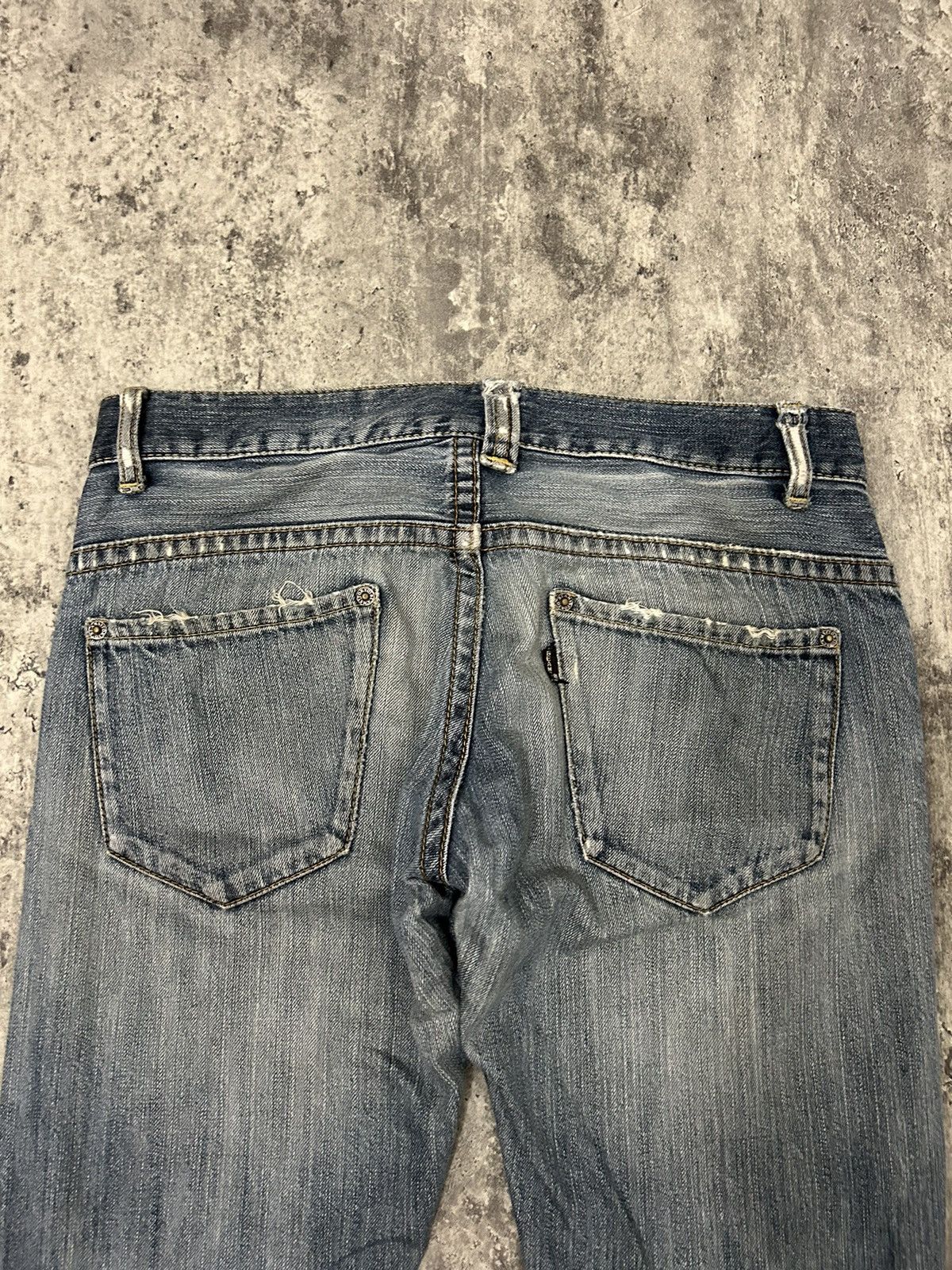 Beams Plus × Japanese Brand Beams Japan Faded Wash Distressed Jeans Size US 31 - 8 Thumbnail