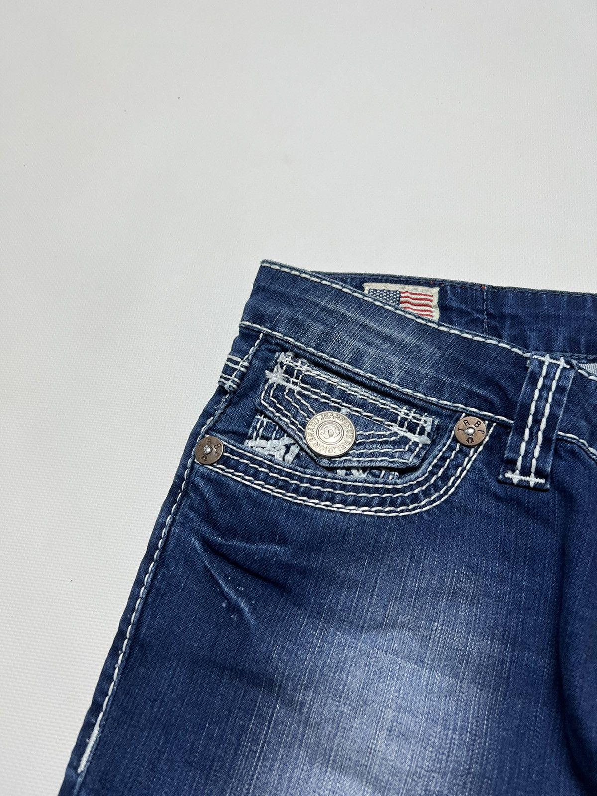 True Religion × Vintage Vintage Y2k True Religion 💙 Billy Super Denim Jeans 00’s Size 34" / US 12 / IT 48 - 11 Thumbnail