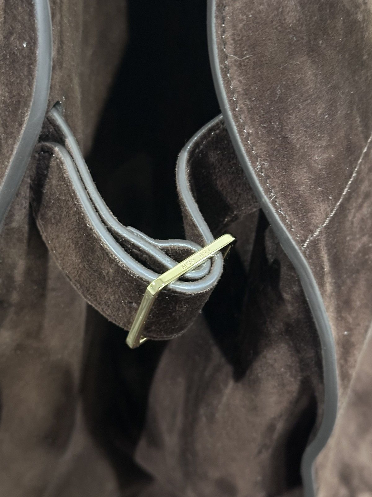 The Row The Row Soft Margaux 17 Brown Suede Leather Top Handle Bag Size ONE SIZE - 7 Thumbnail